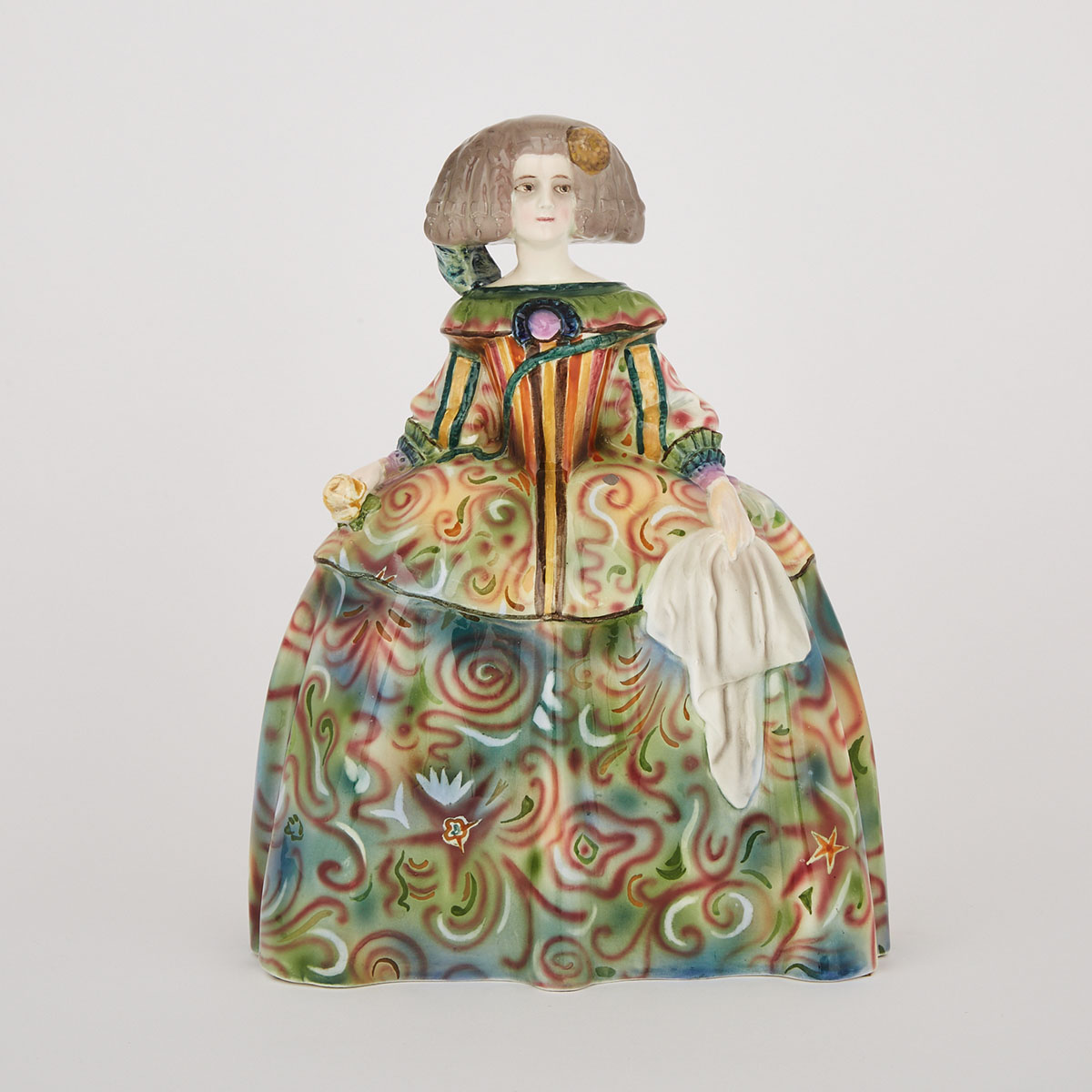 Goldscheider Figure of a Lady in Baroque Costume, 1920s