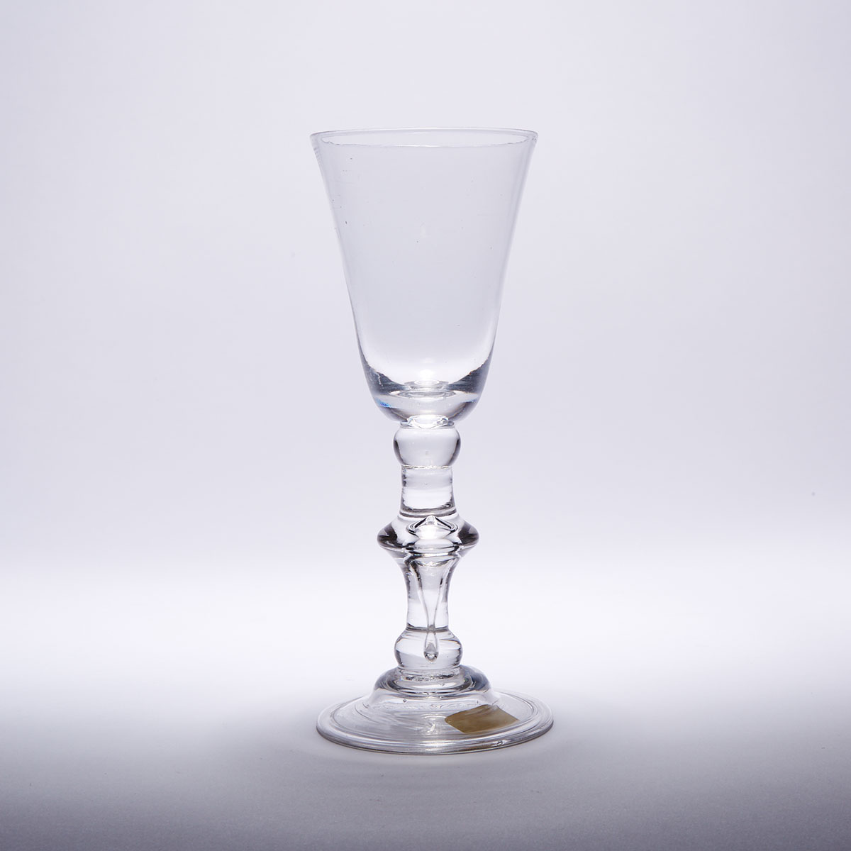 English Teared Balustroid Stemmed Wine Glass, c.1720-30