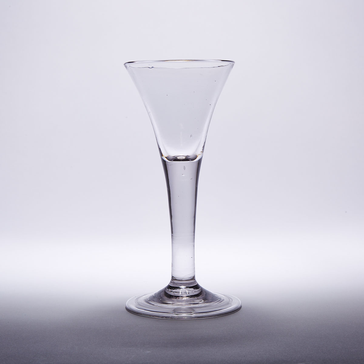 English Plain Stemmed Wine Glass, mid-18th century