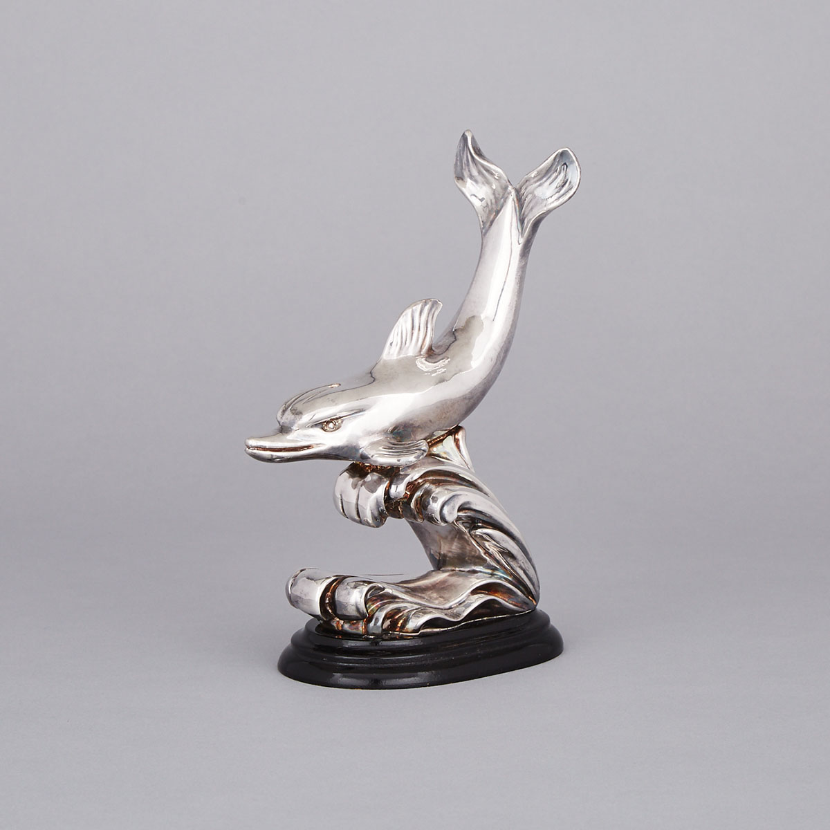Continental Silver Model of a Dolphin, 20th century