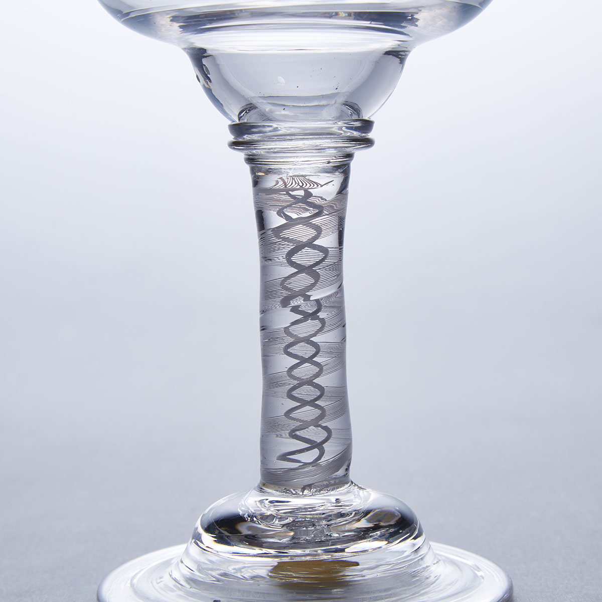 English Opaque Twist Stemmed Sweetmeat or Champagne Glass, c.1760-70