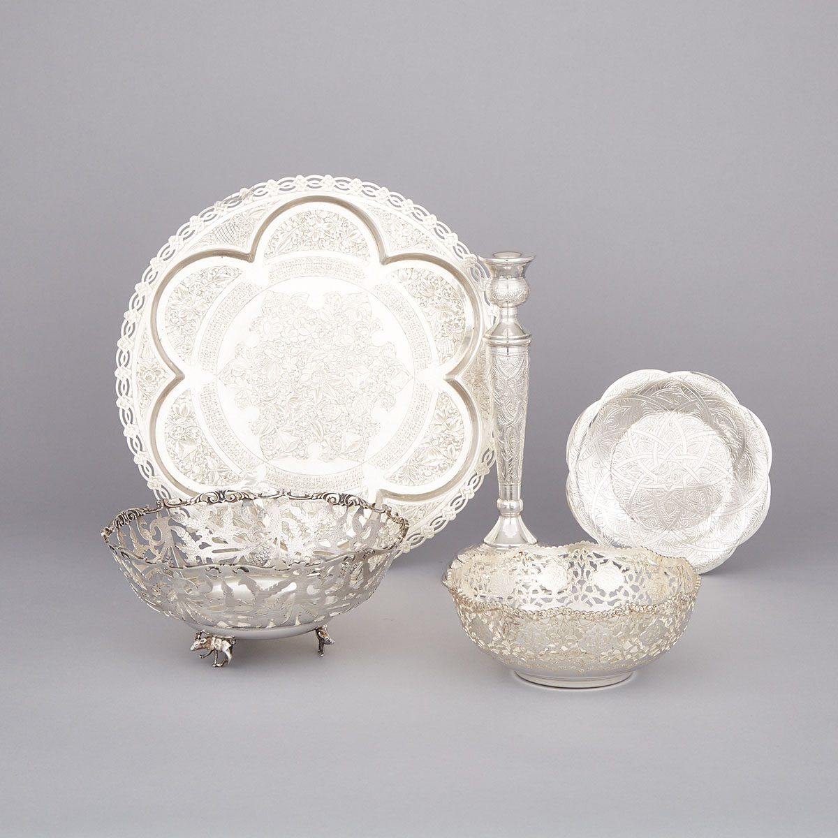 Group of Eastern Silver, 20th century