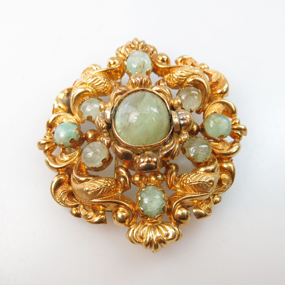 19th Century French 18k Yellow Gold Brooch
