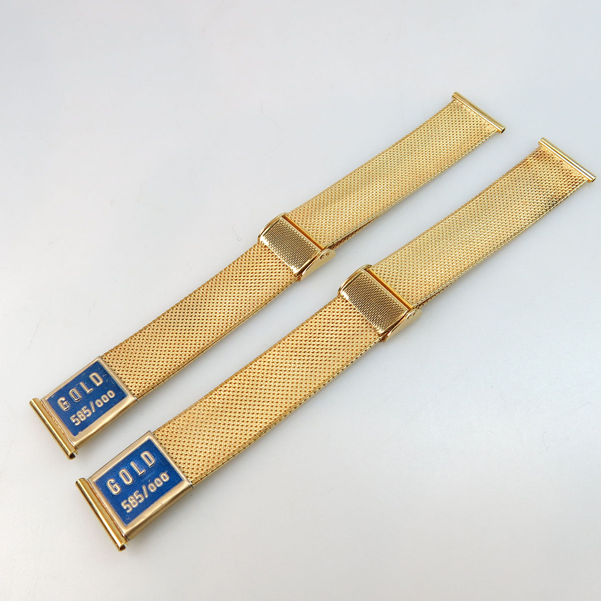 2 x 14k Yellow Gold Watch Straps