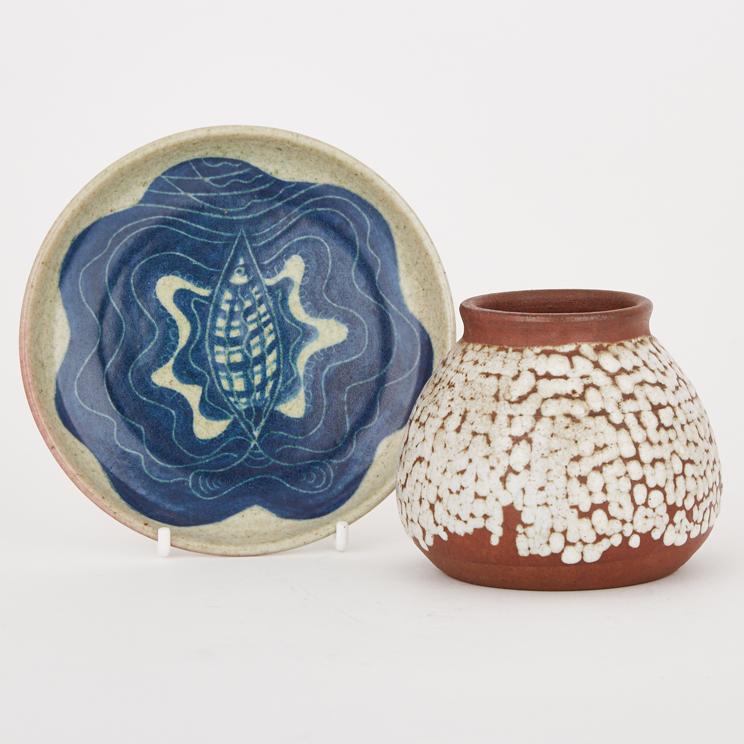 Deichmann Small Plate and Vase, mid-20th century