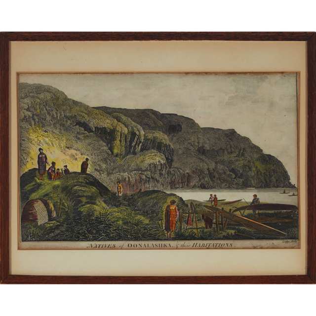 Five Early Arctic Exploration Hand Coloured Engravings, 18th century