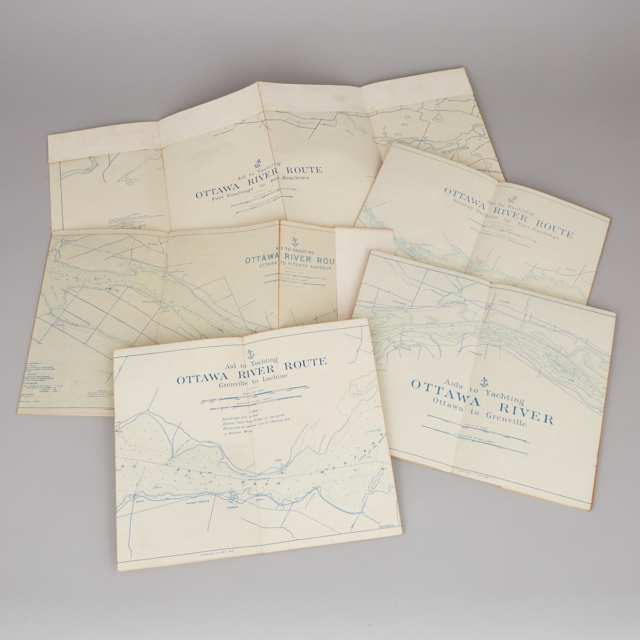 Set of Nautical Charts of the Ottawa and St. Lawrence Rivers, H. Melancon, 1917-19