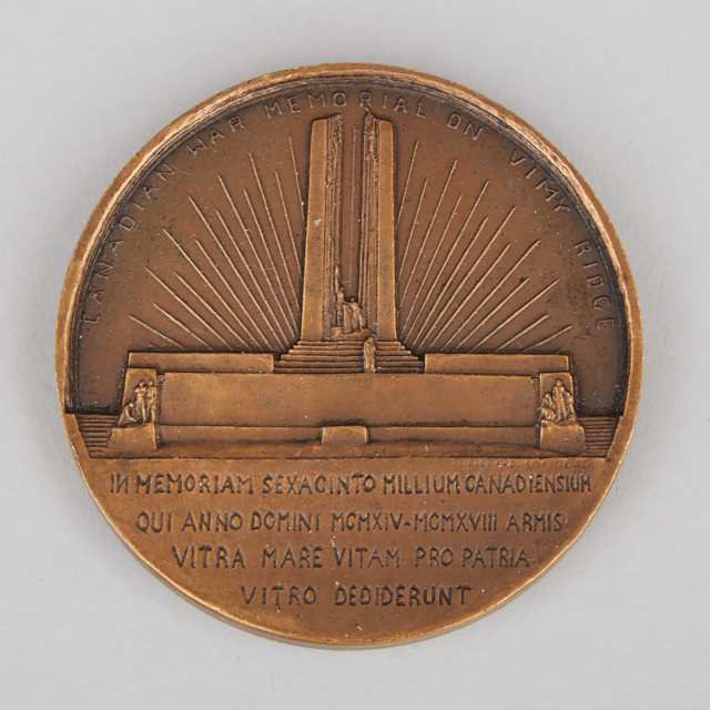 Canadian National Vimy Memorial Pilgrimage Medallion, 1936
