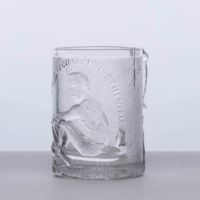 Ned Hanlan Pressed Glass Mug, c.1880