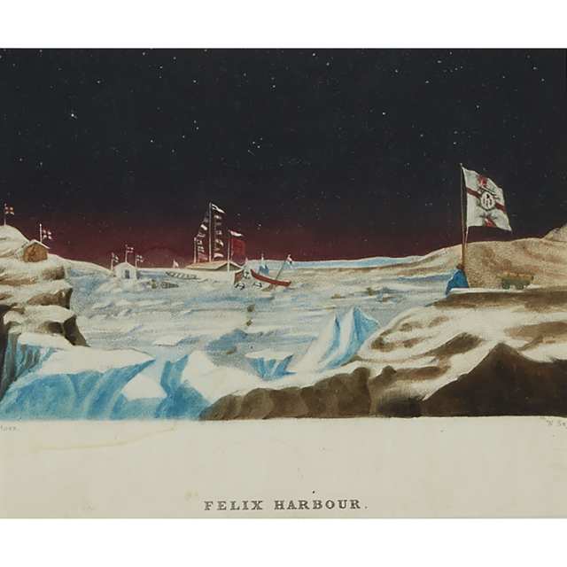 Five Early Arctic Exploration Mezzotints, 19th century