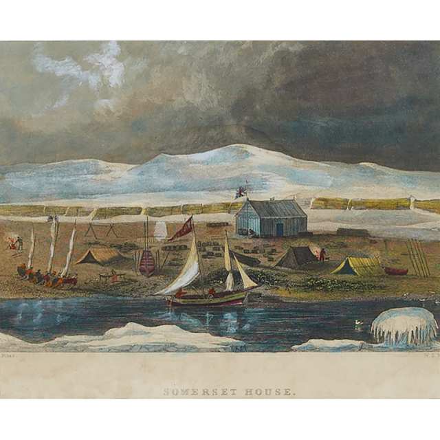 Five Early Arctic Exploration Mezzotints, 19th century