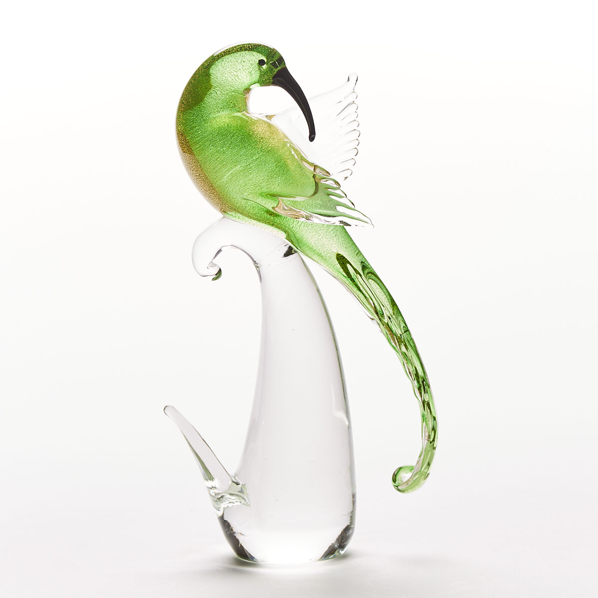 Murano Glass Bird of Paradise, mid-20th century