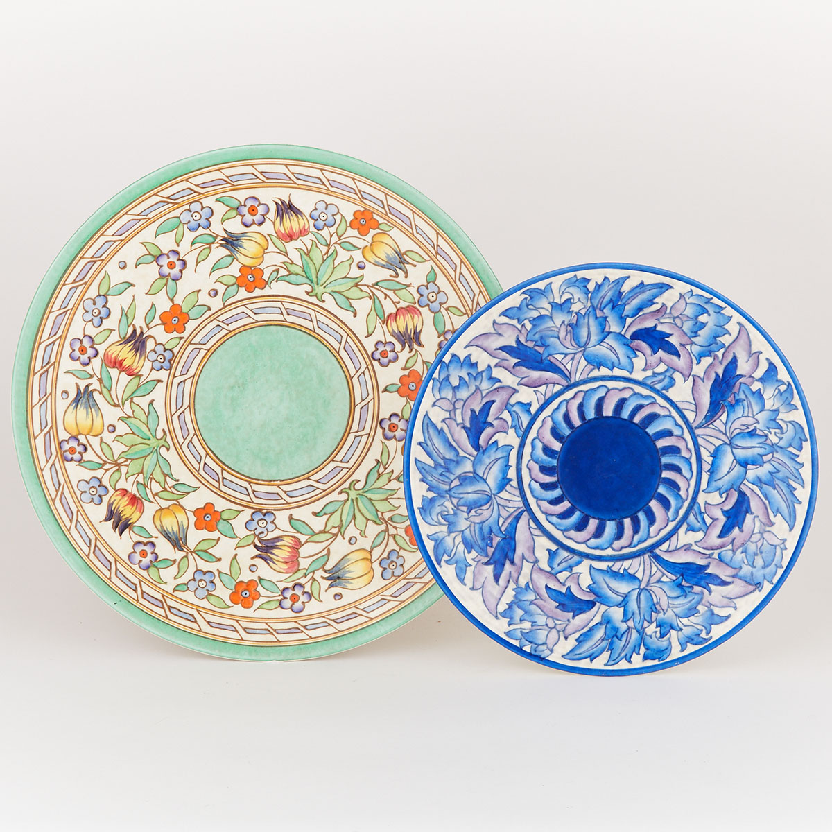 Two Charlotte Rhead Chargers, 1930s