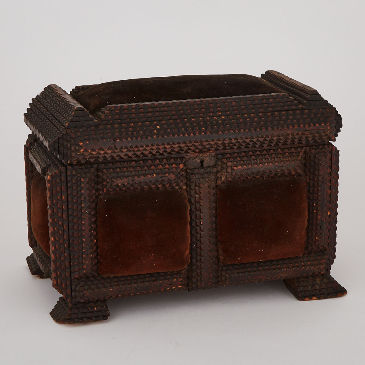 ‘Tramp Art’ Sewing Box, early 20th century
