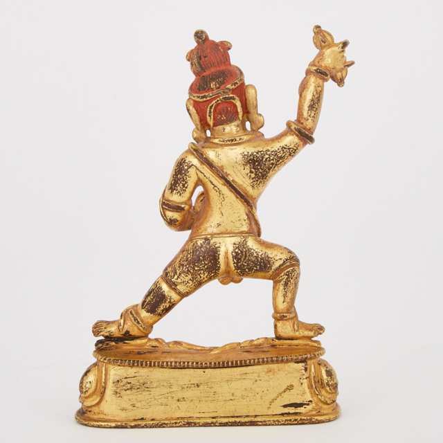 A Gilt Bronze Figure of Vajrapani, Tibet, 16th Century