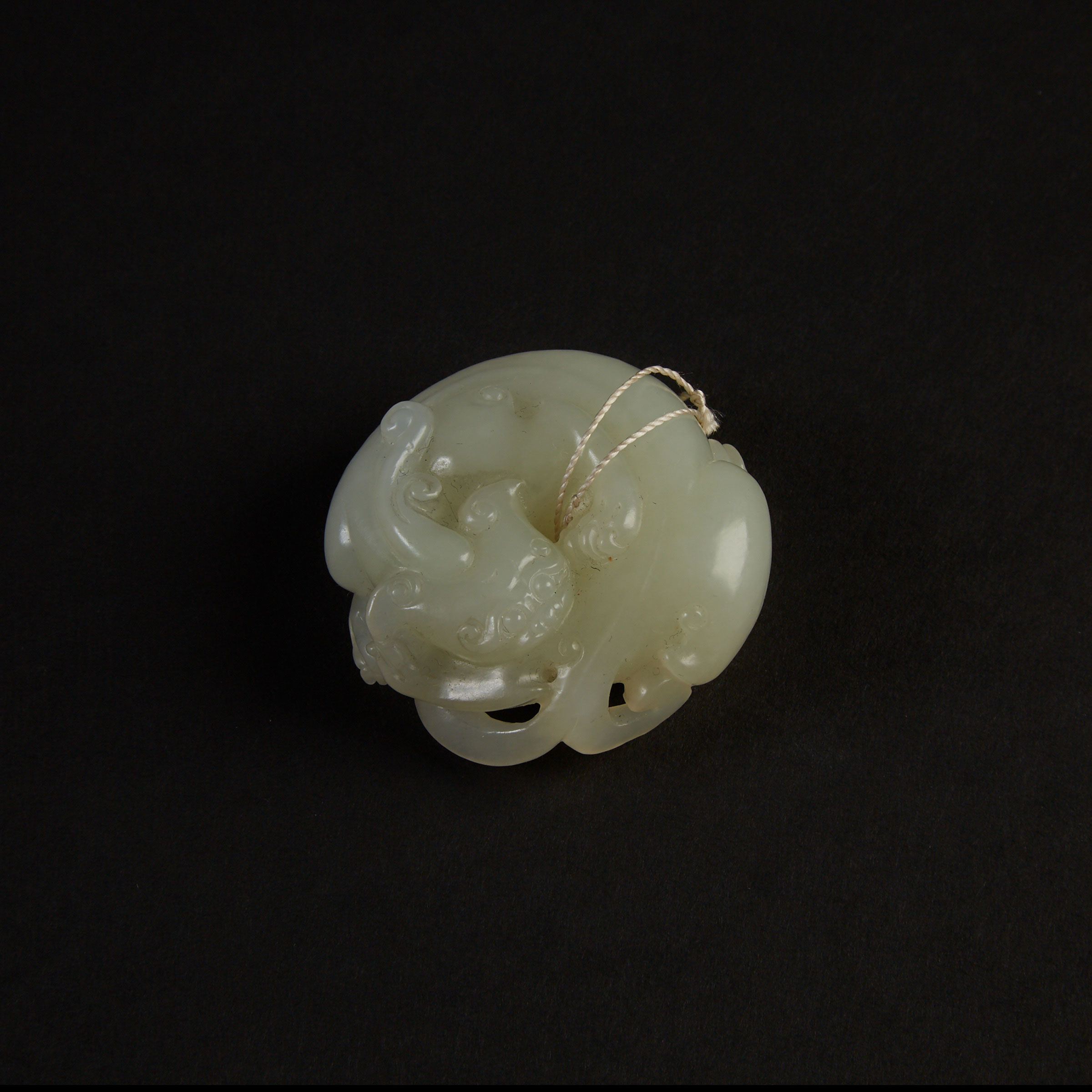 A White Jade Chilong Carving