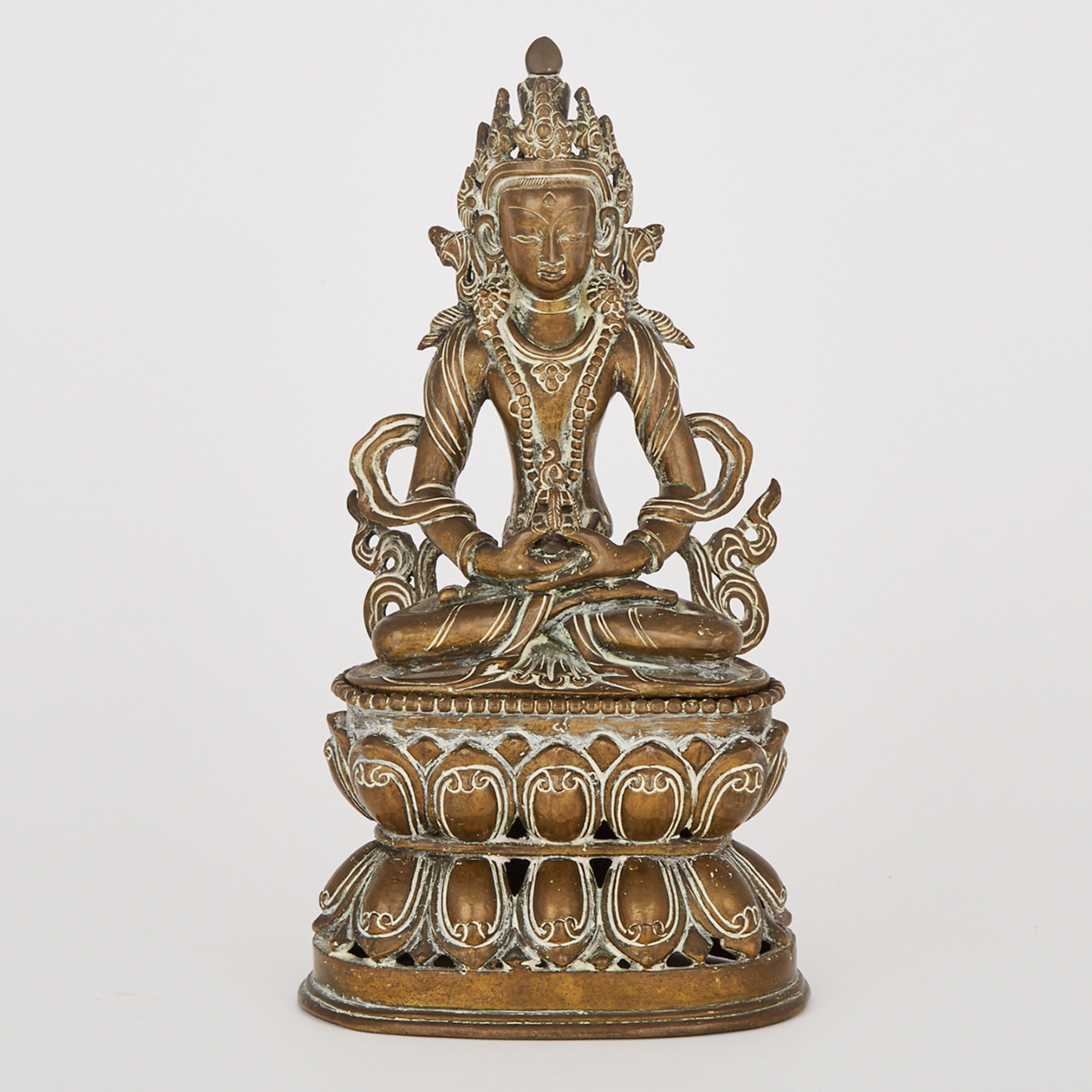 A Bronze Figure of Amitabha Buddha, Tibet, 19th Century or Earlier