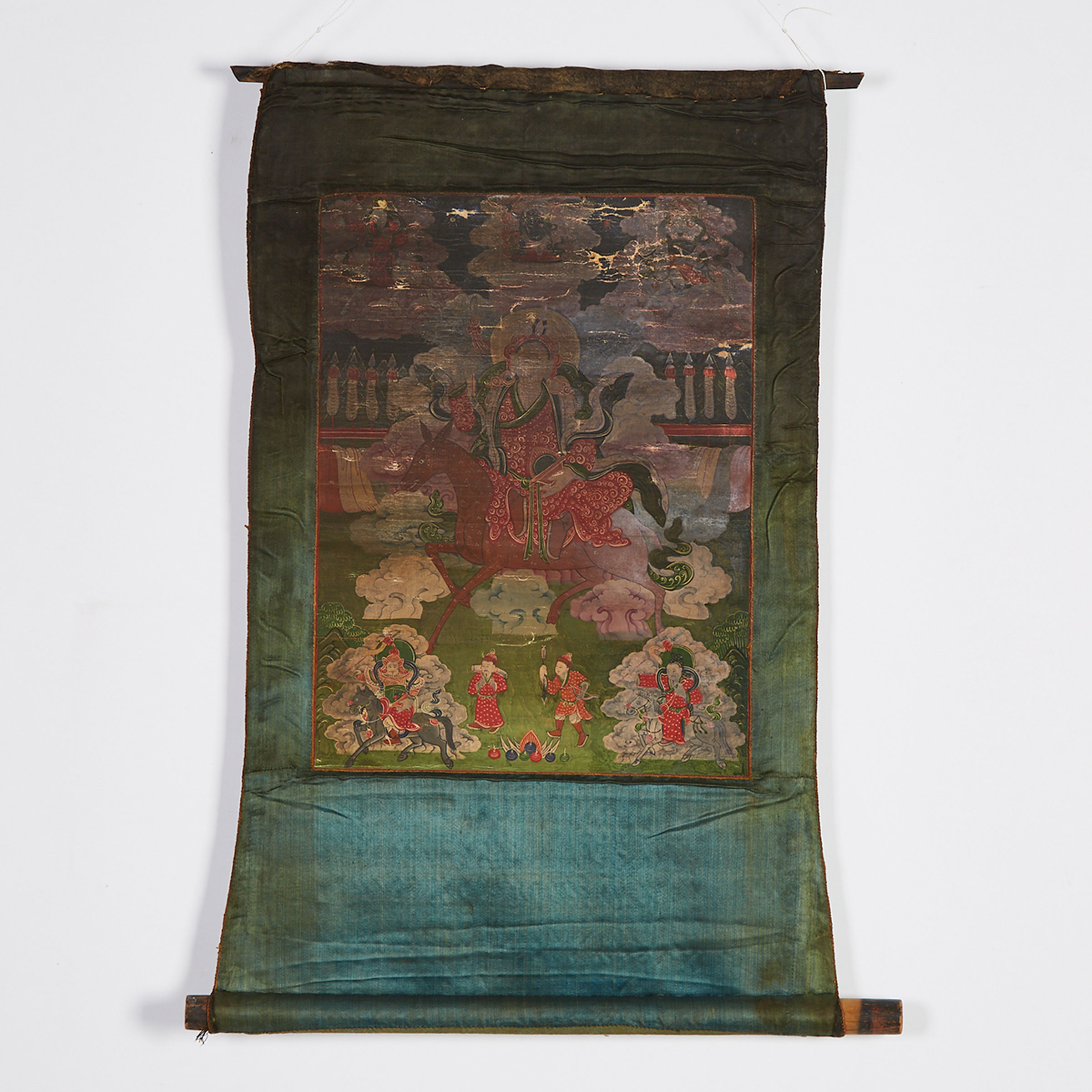 A Thangka of a Jambhala, Sino-Tibetan, 18th Century or Earlier