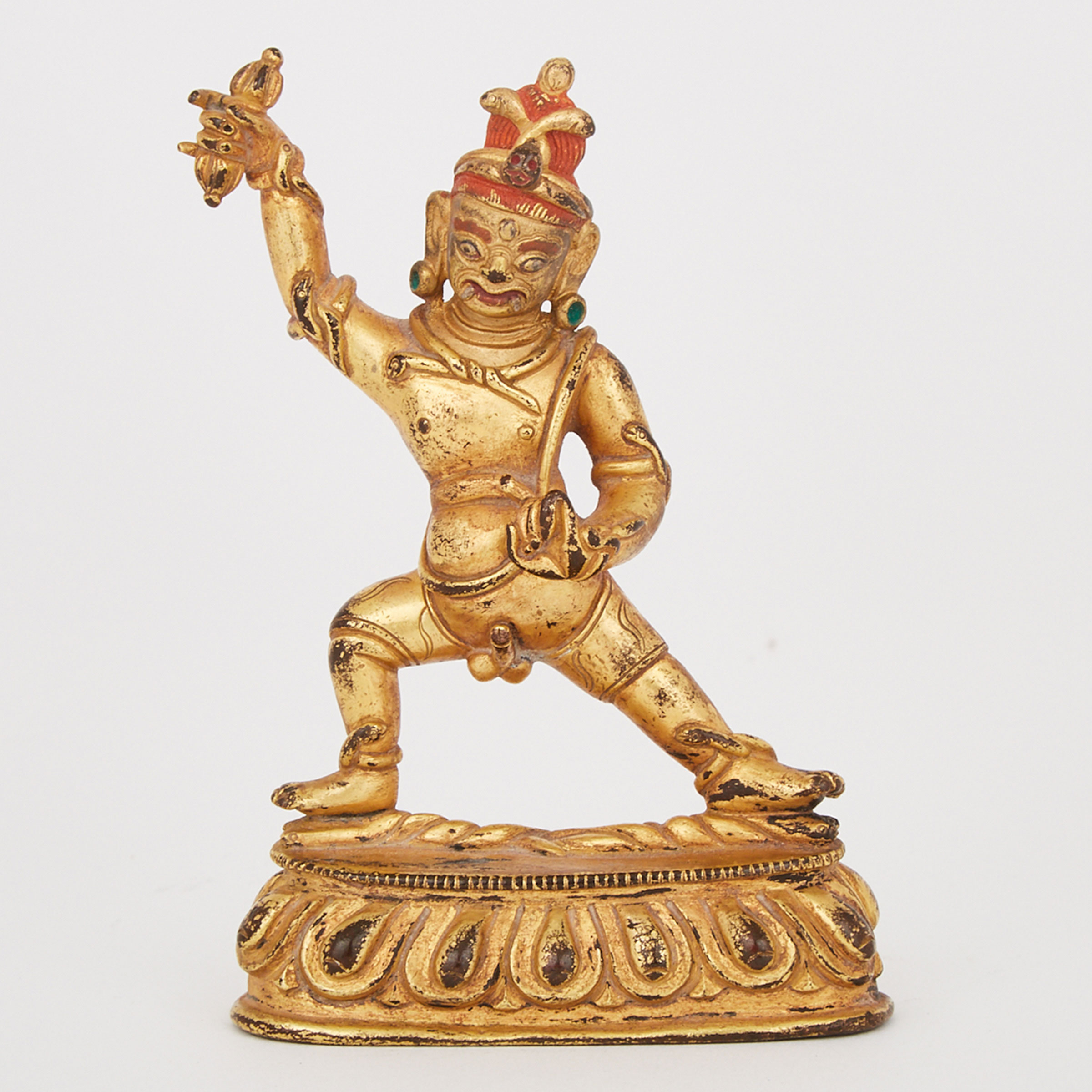 A Gilt Bronze Figure of Vajrapani, Tibet, 16th Century