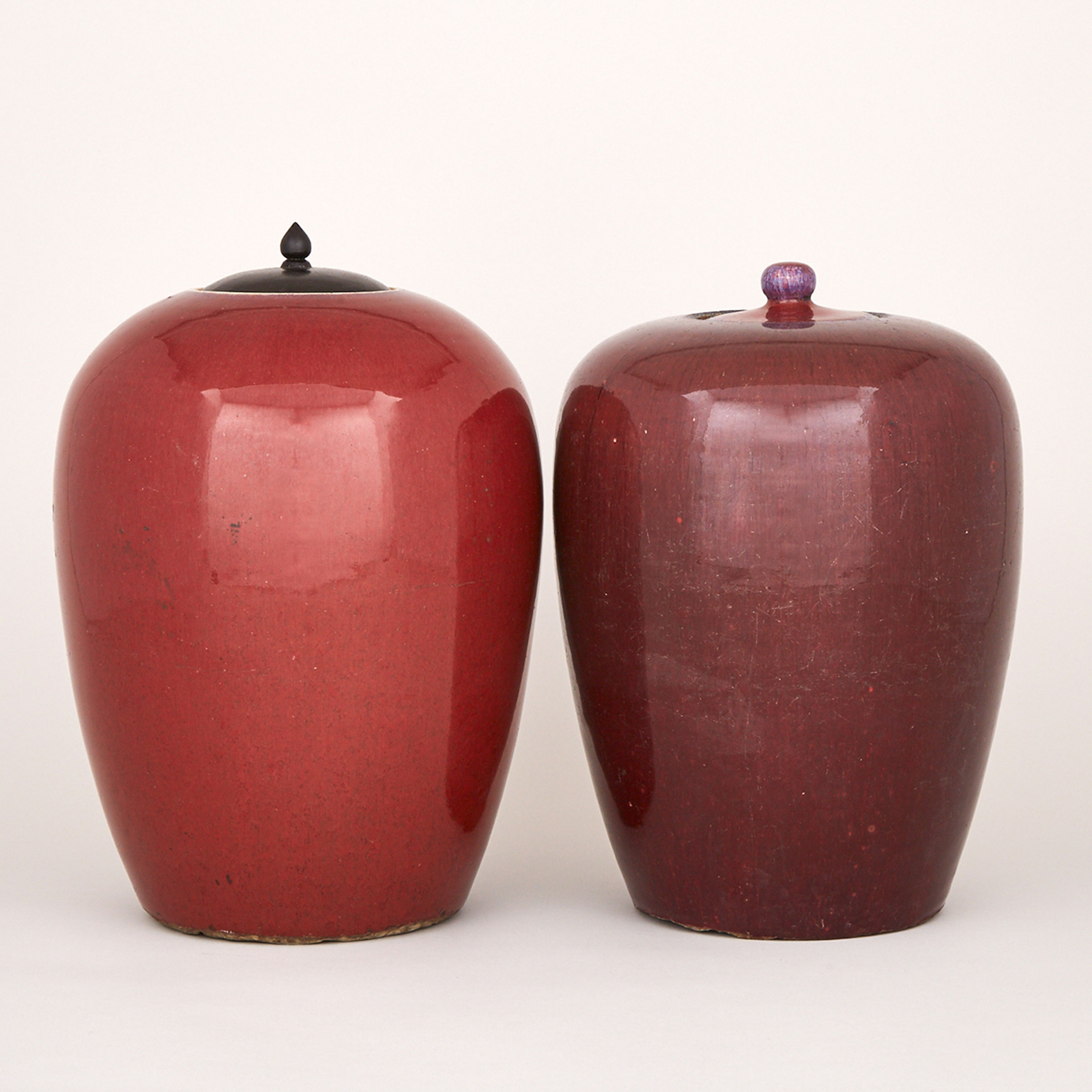 Two Red Glazed Jars, 18th/19th Century