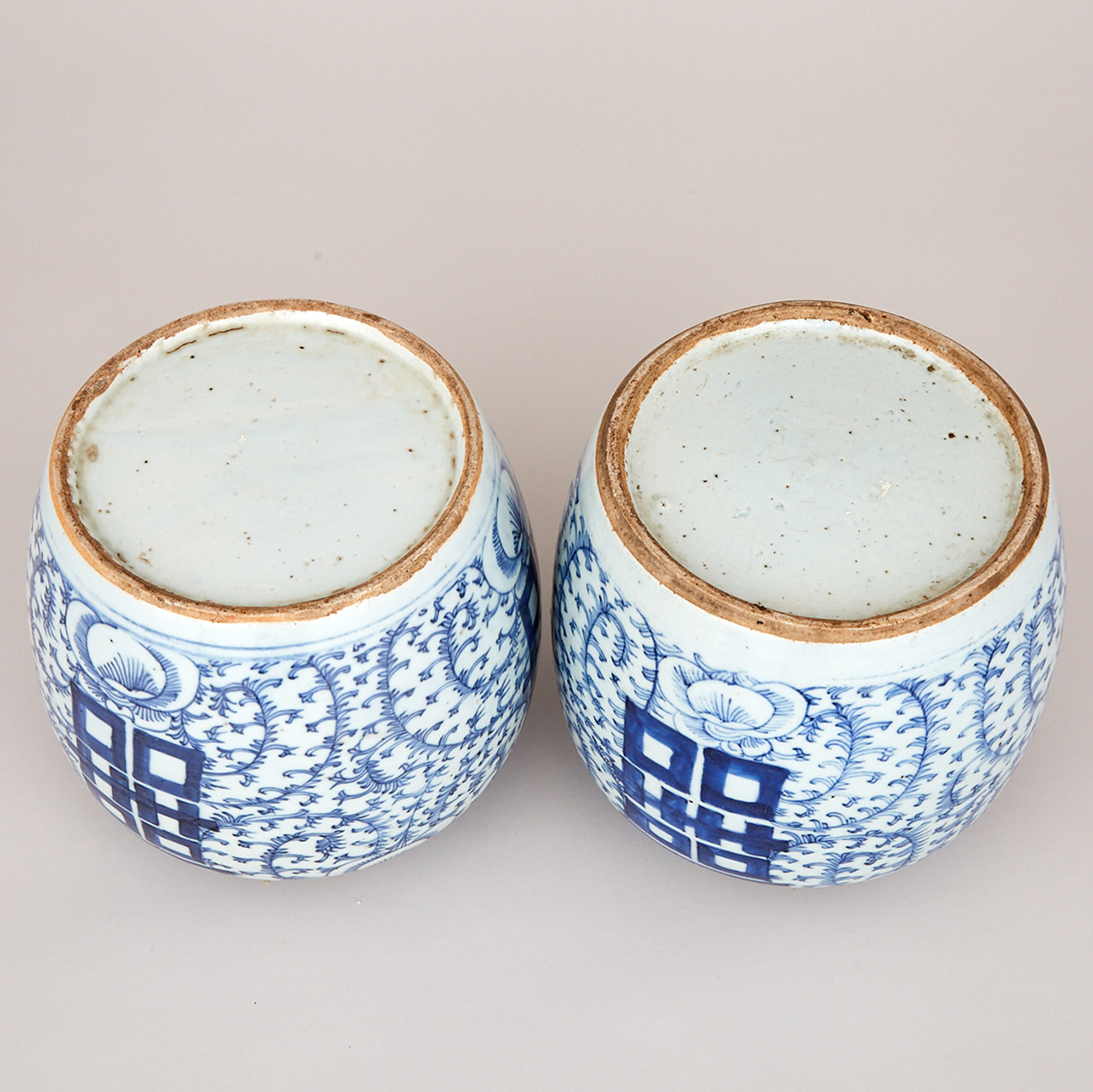A Pair of Blue and White Ginger Jars, 19th Century