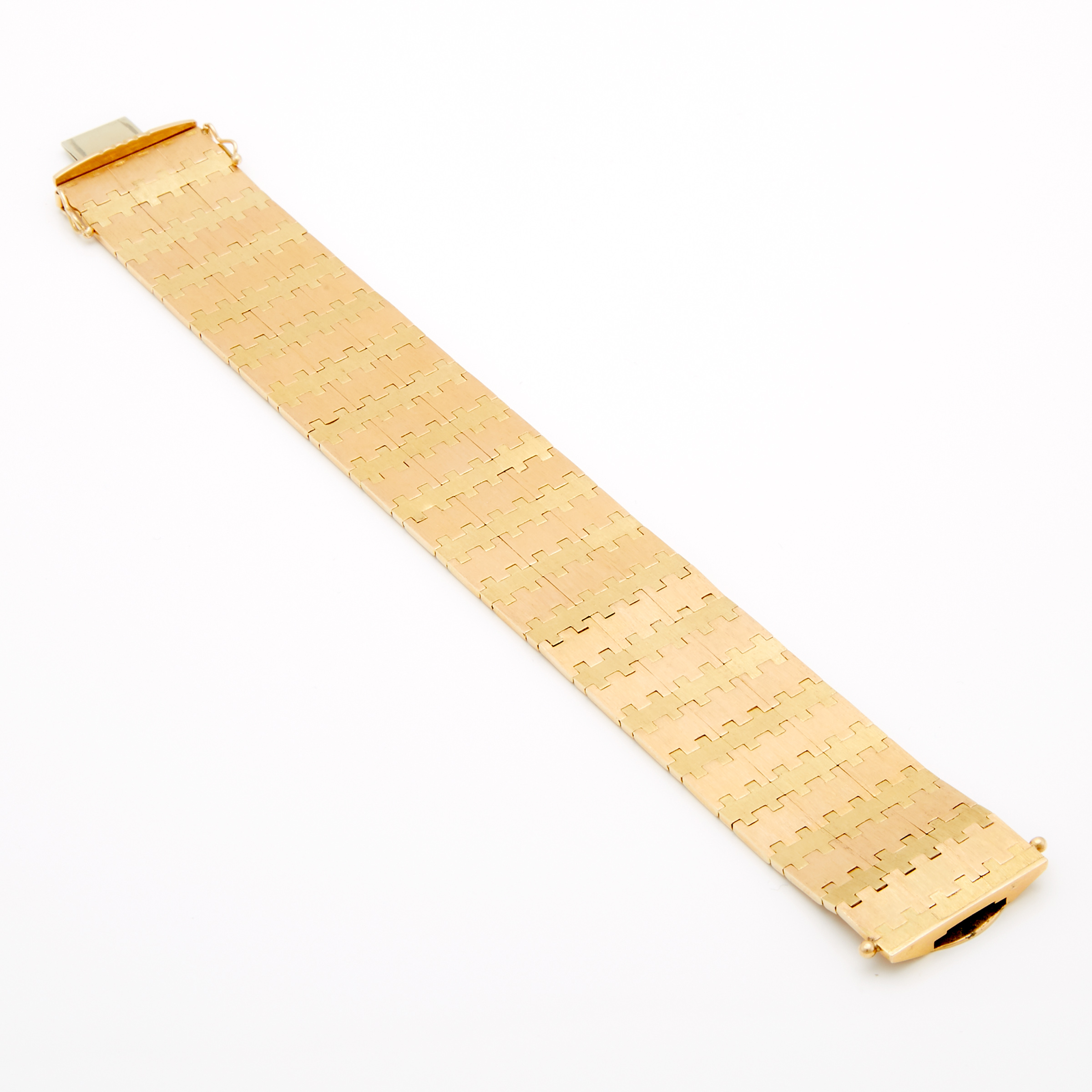 18k Yellow And Rose Gold Strap Bracelet