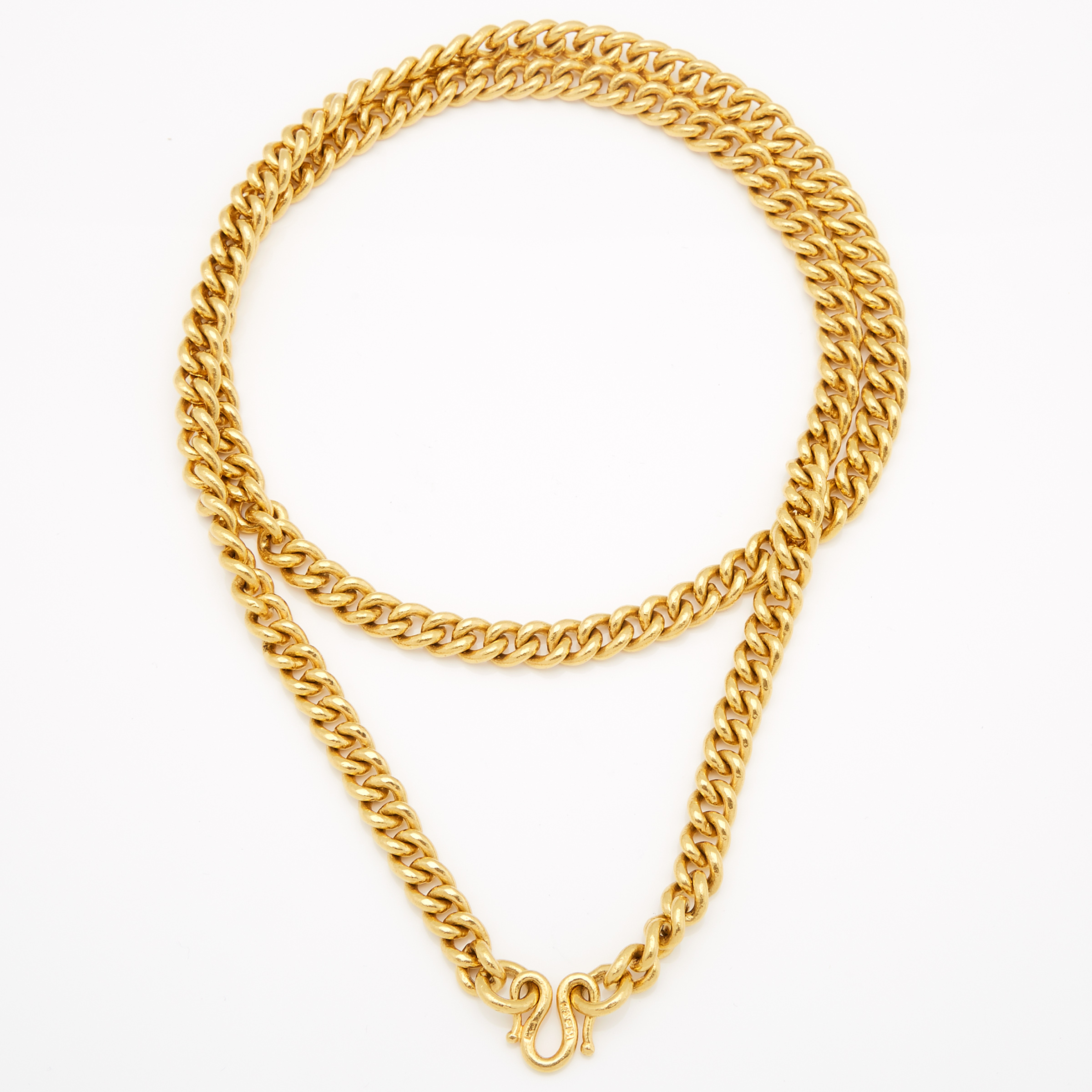 24k Yellow Gold Curb Link Chain