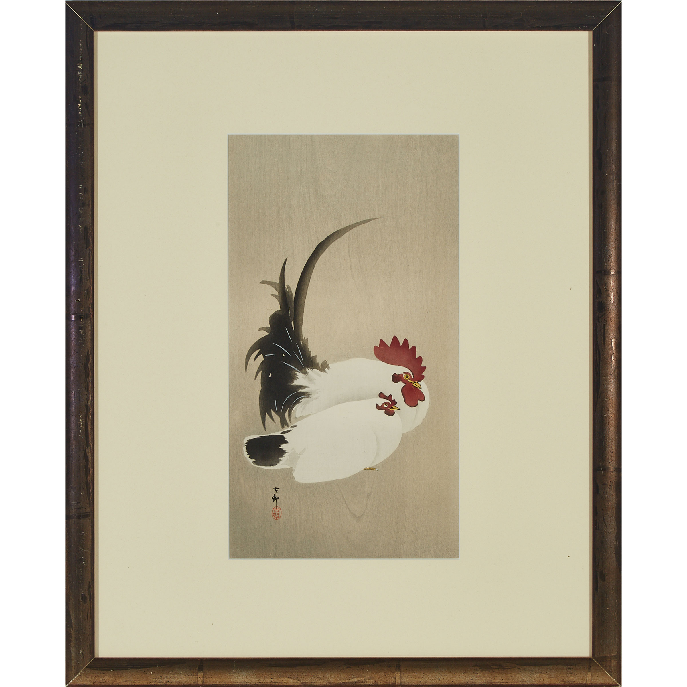 Ohara Koson (1877-1945), Rooster and Hen, Early 20th Century