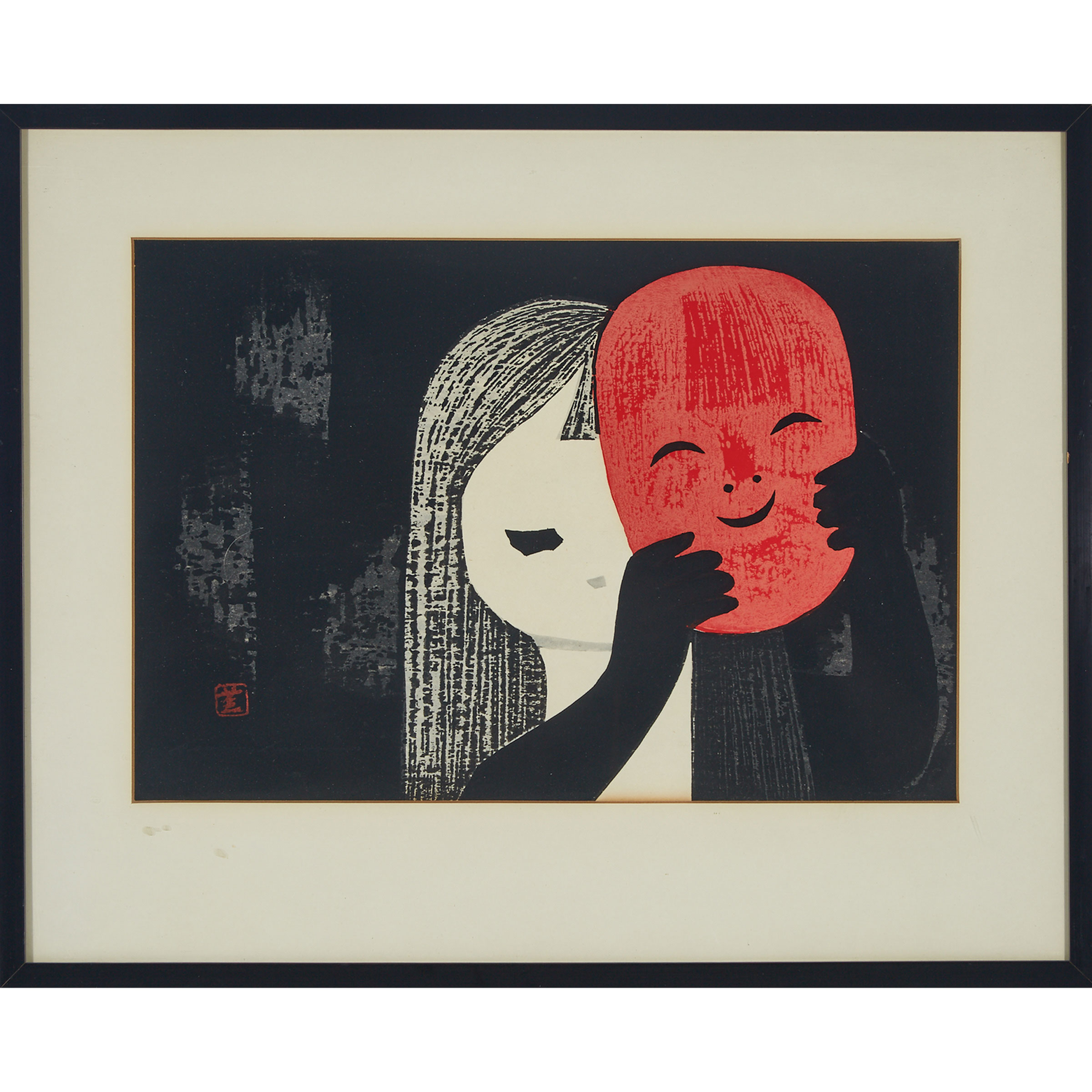 Kaoru Kawano (1916-1965), Girl with a Red Mask