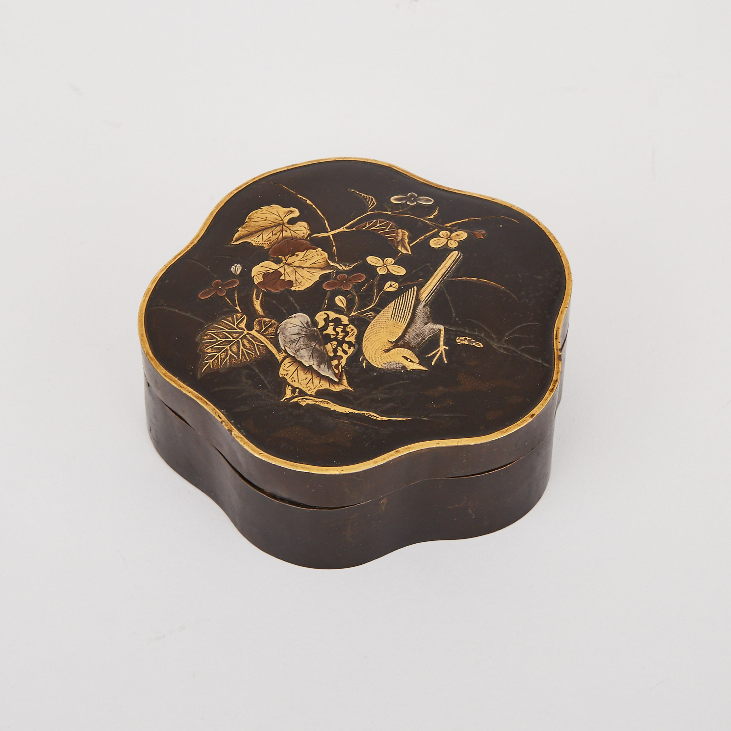A Japanese Mixed Metal Box, Meiji Period