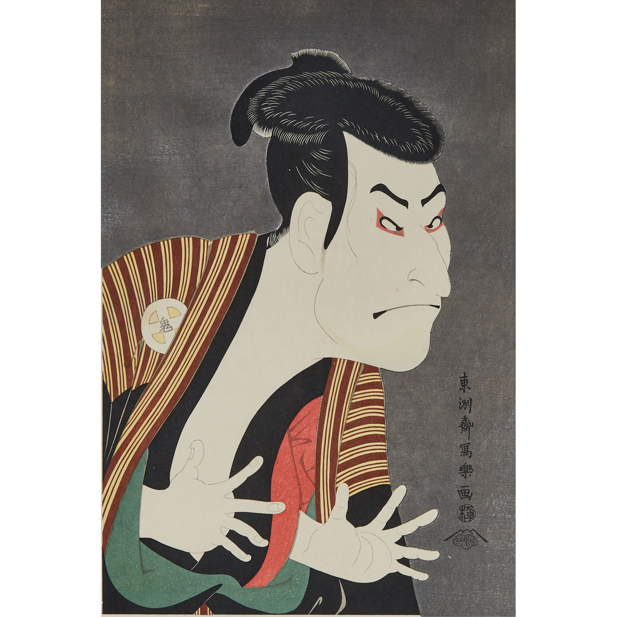 Two Ukiyo-e Actor Portrait Woodblock Prints, Early 20th Century