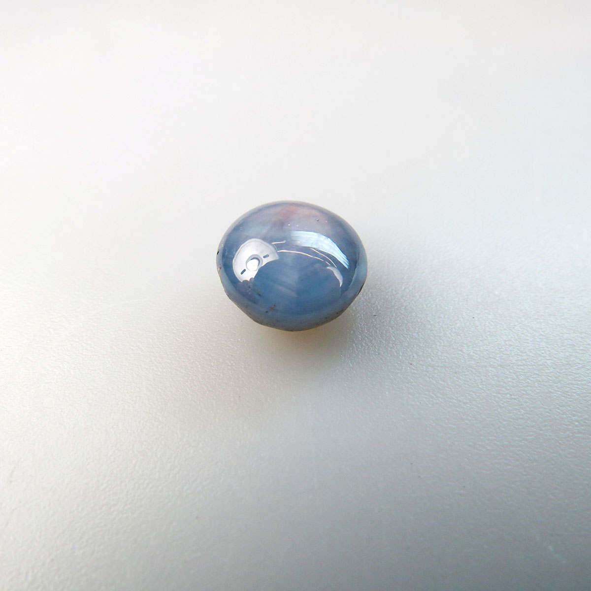Circular Blue-Grey Star Sapphire Cabochon