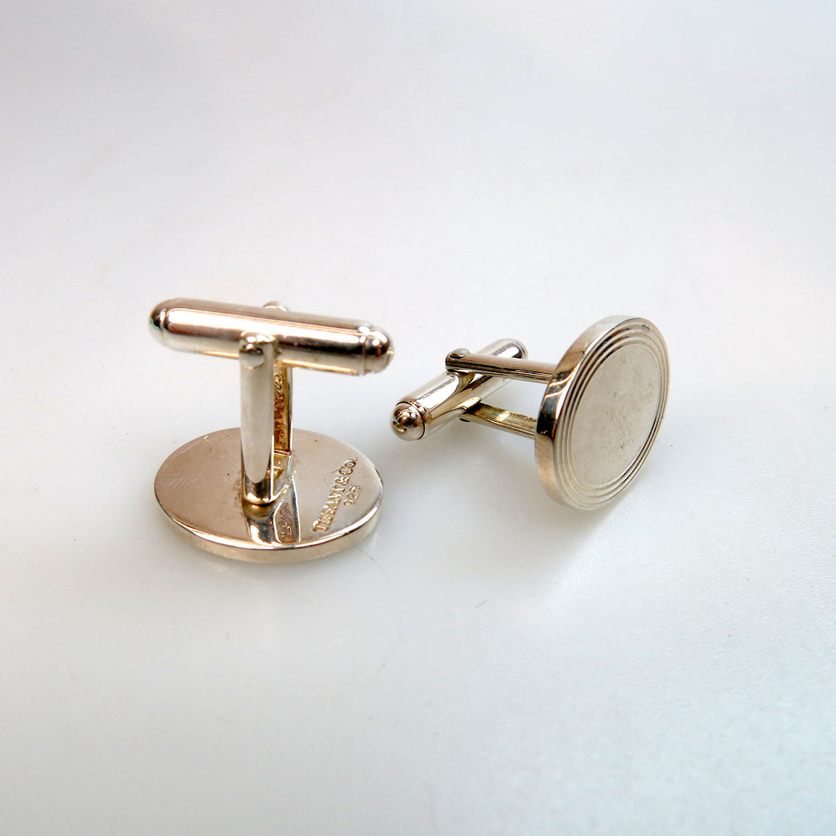 A Pair of Tiffany & Co. Sterling Silver Cufflinks