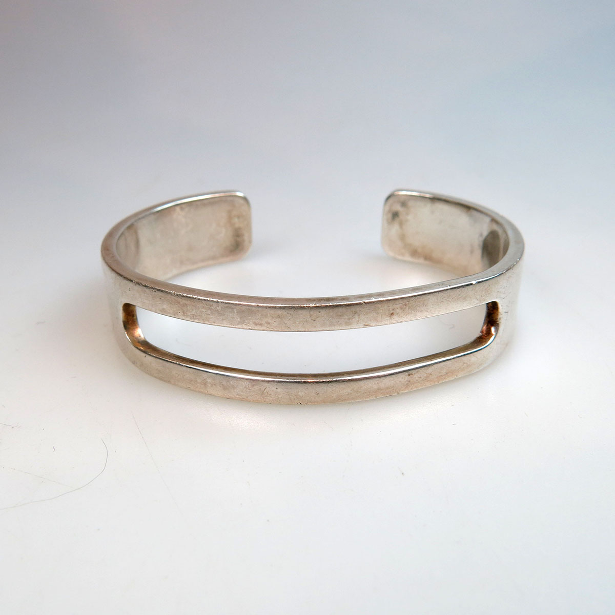 French Sterling Silver Open Bangle