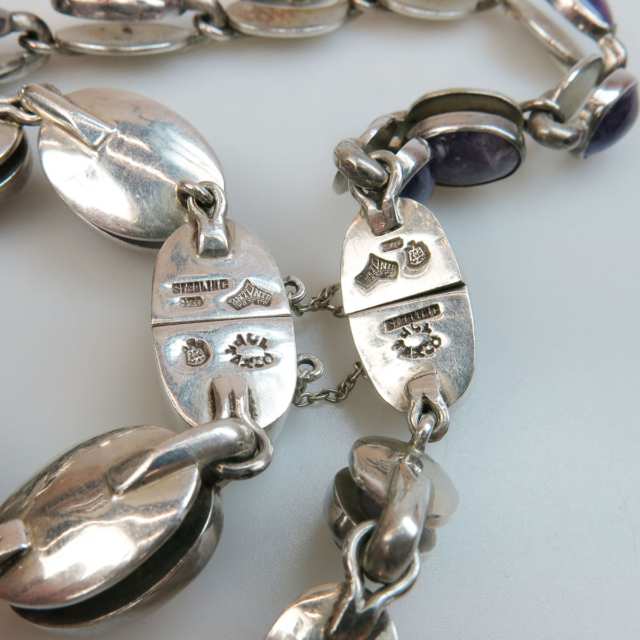 Antonio Pineda Mexican 970 Grade Silver Necklace And Bracelet