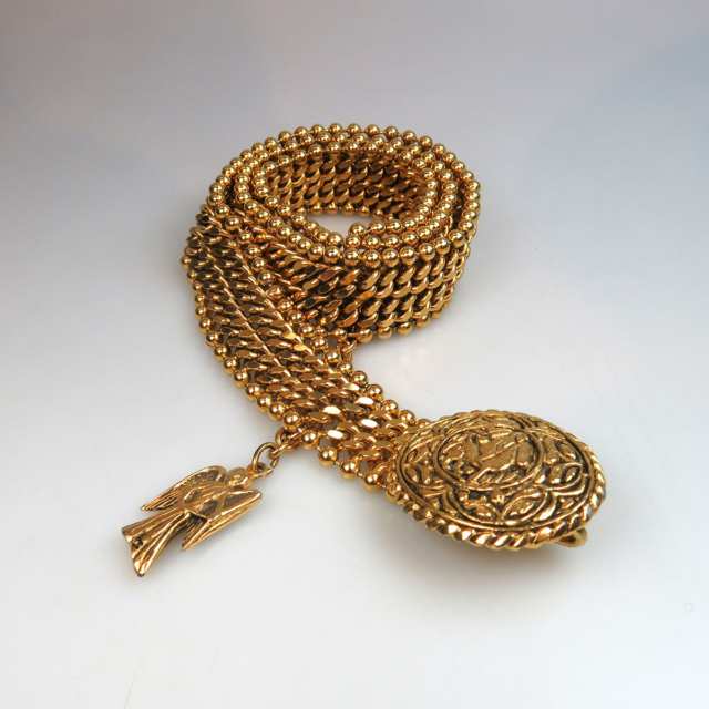 Chanel Gold Tone Metal Link Belt