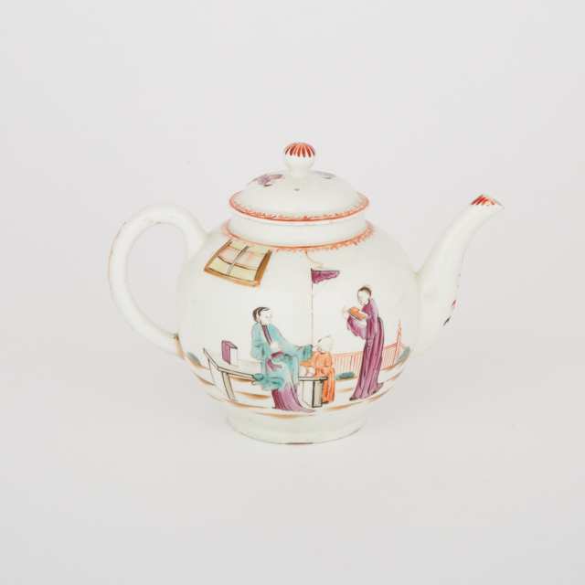 Lowestoft Chinoiserie Teapot, c.1778