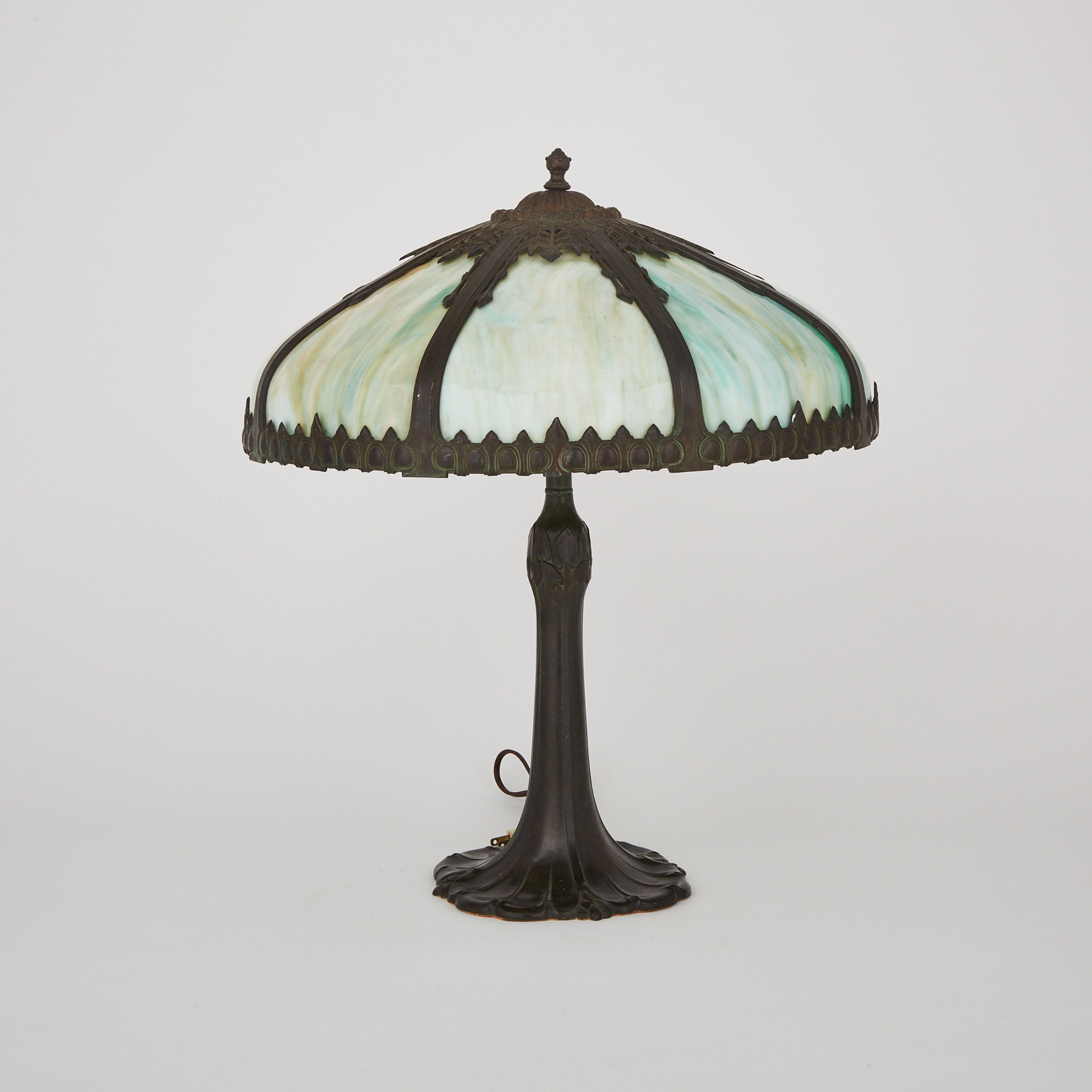 American Slag Glass Table Lamp, early 20th century