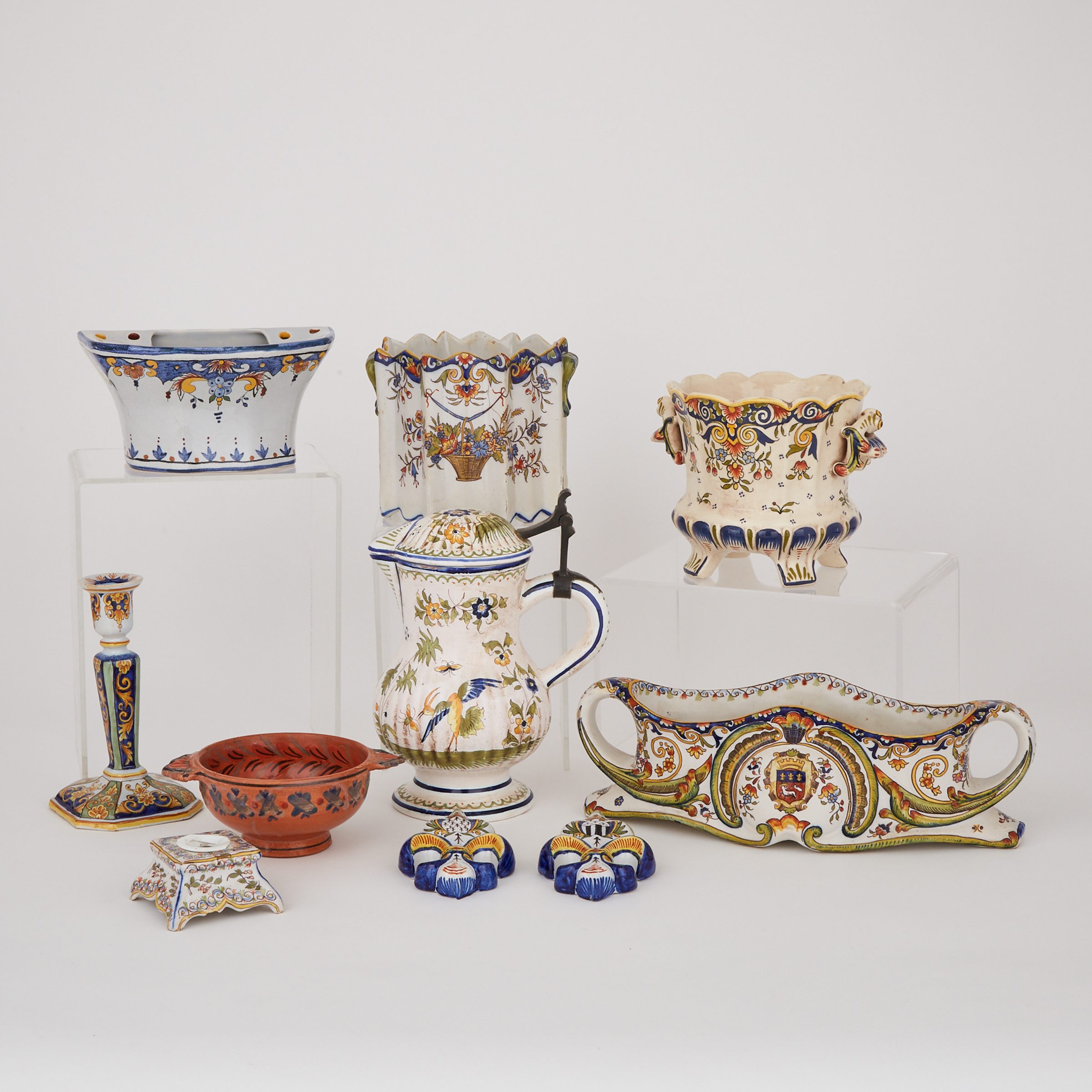 Group of French Faience, late 19th/20th century