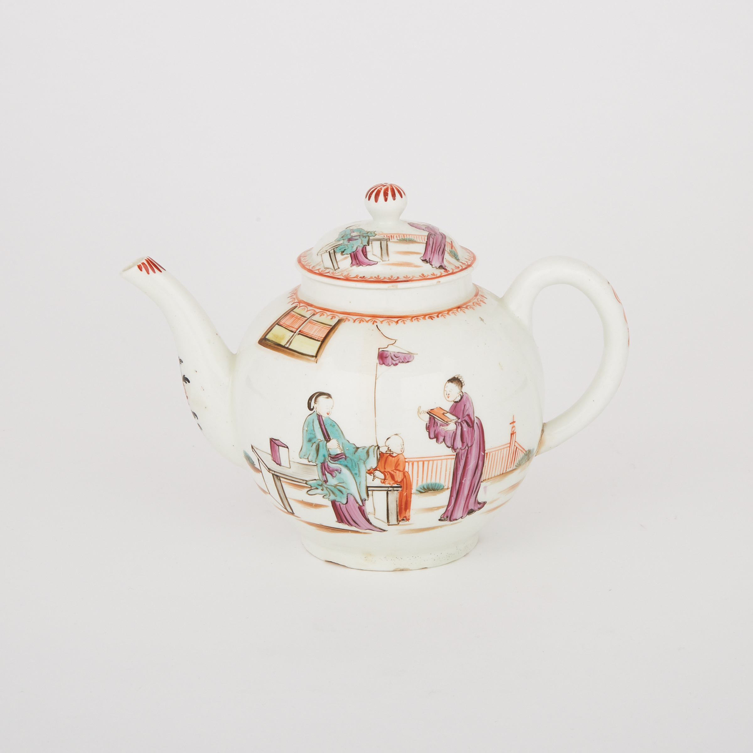 Lowestoft Chinoiserie Teapot, c.1778