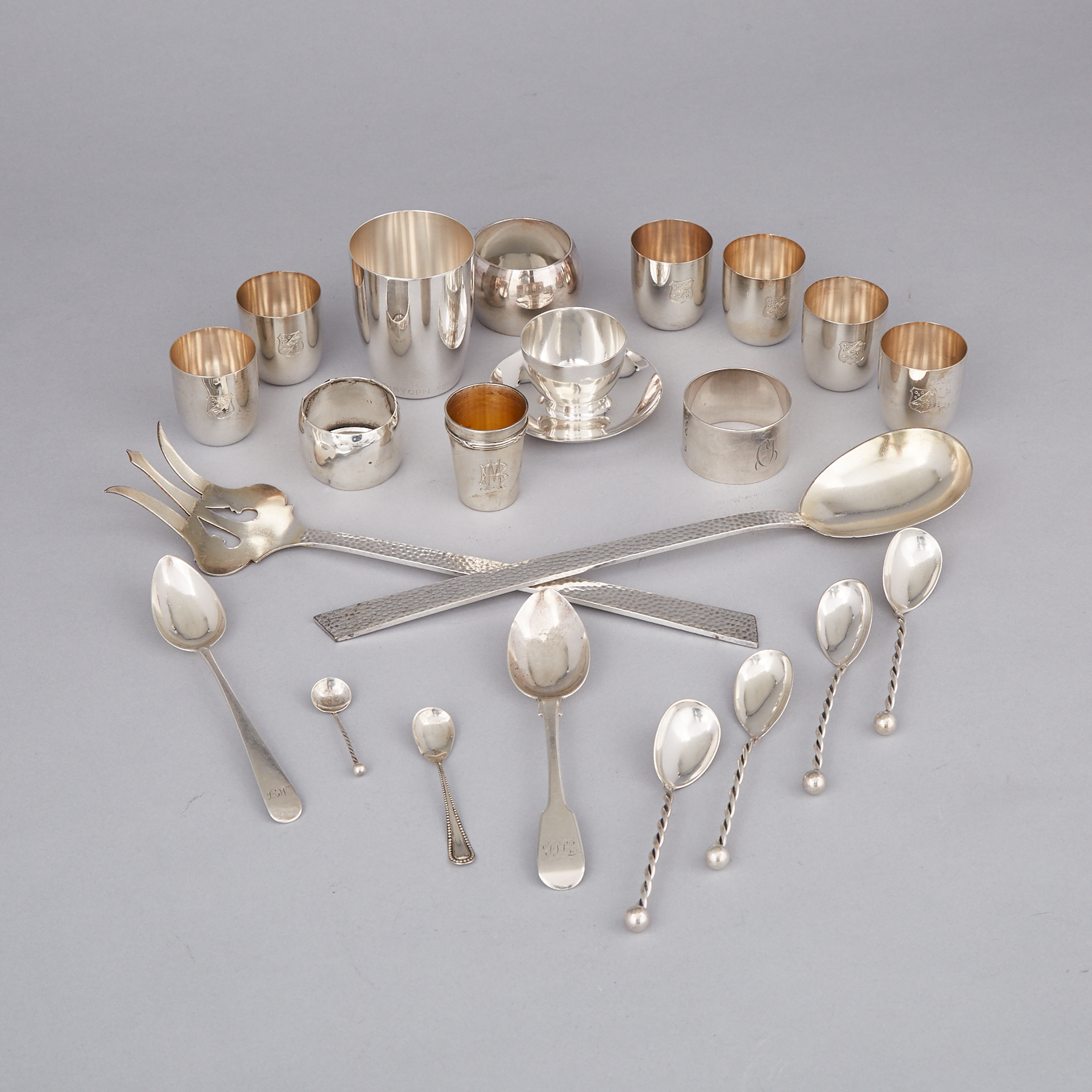 Group of Mostly German Silver, late 19th/early 20th century