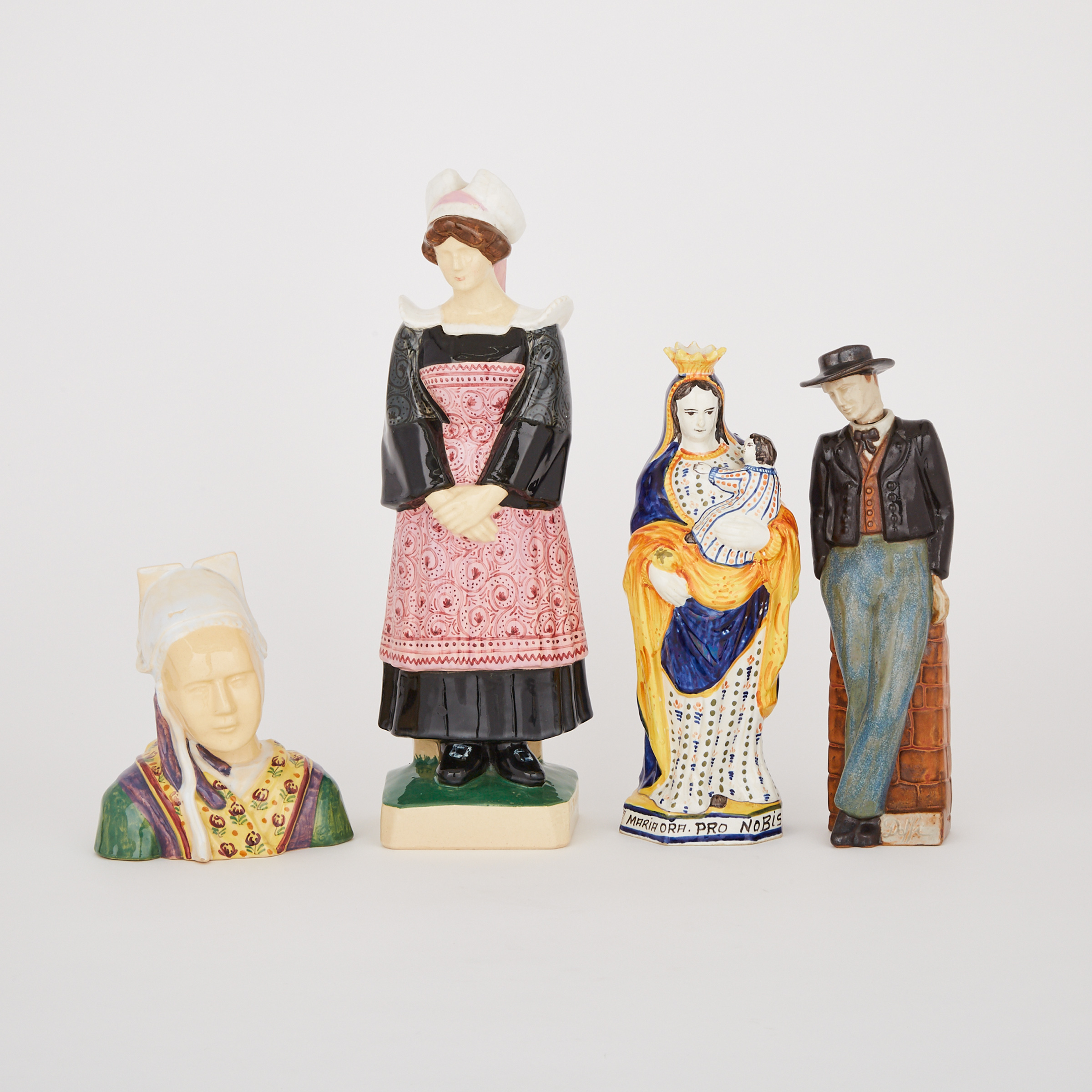 Four Henriot Quimper Figures, 20th century