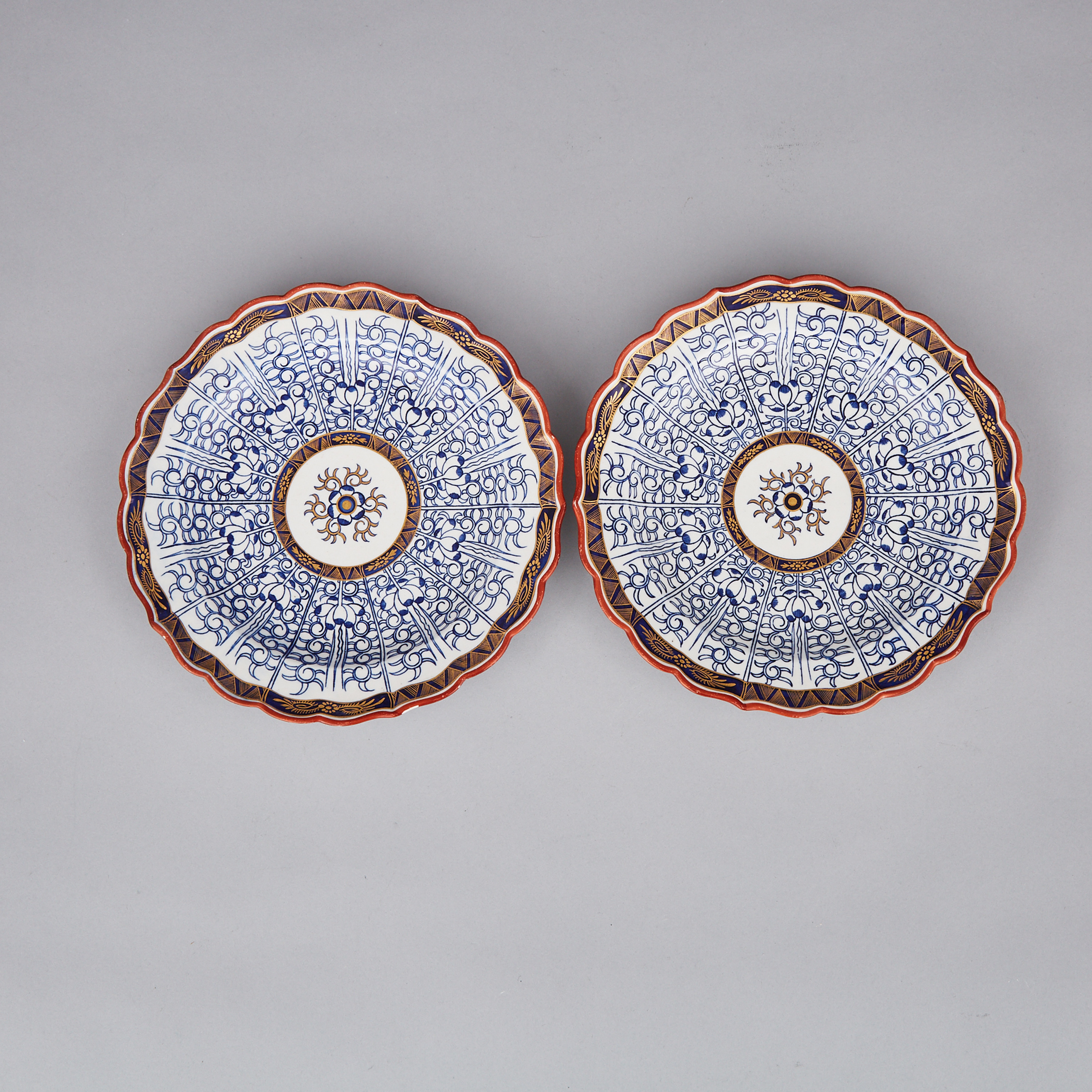 Pair of Worcester ‘Royal Lily’ Plates, c.1785