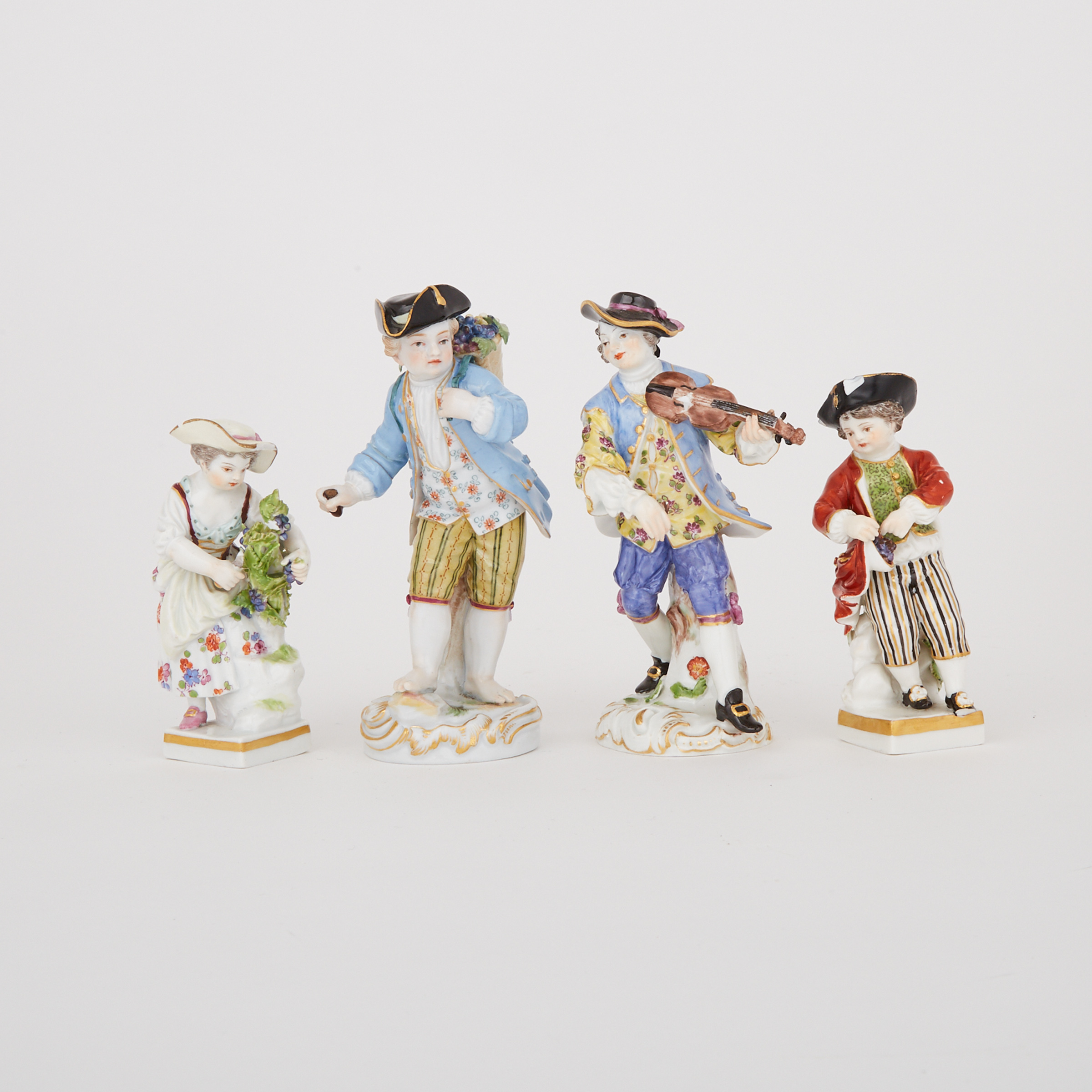 Four Meissen Small Figures, late 19th/early 20th century