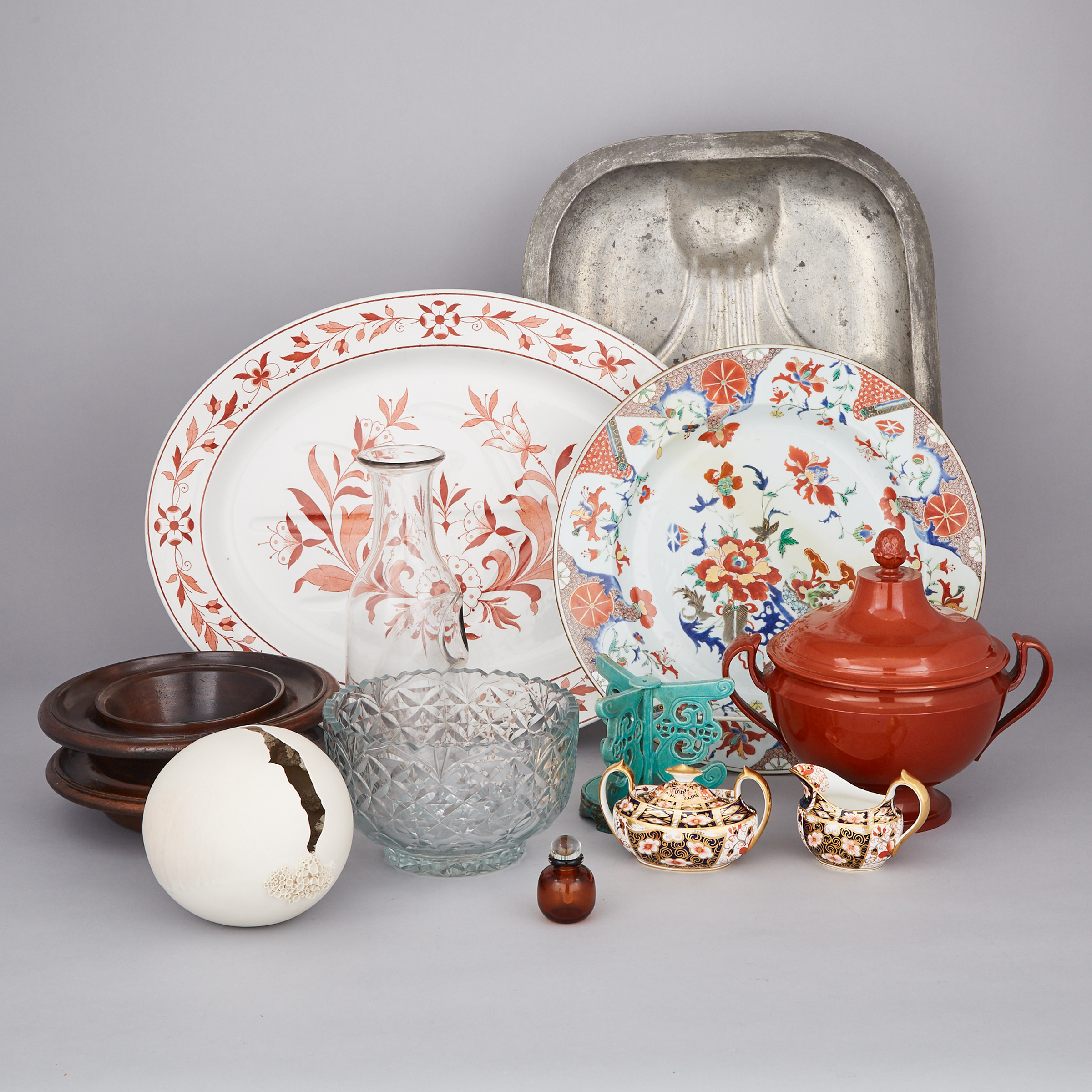 Group of Ceramics, Glass, Wood and Metalwork, 19th/20th century