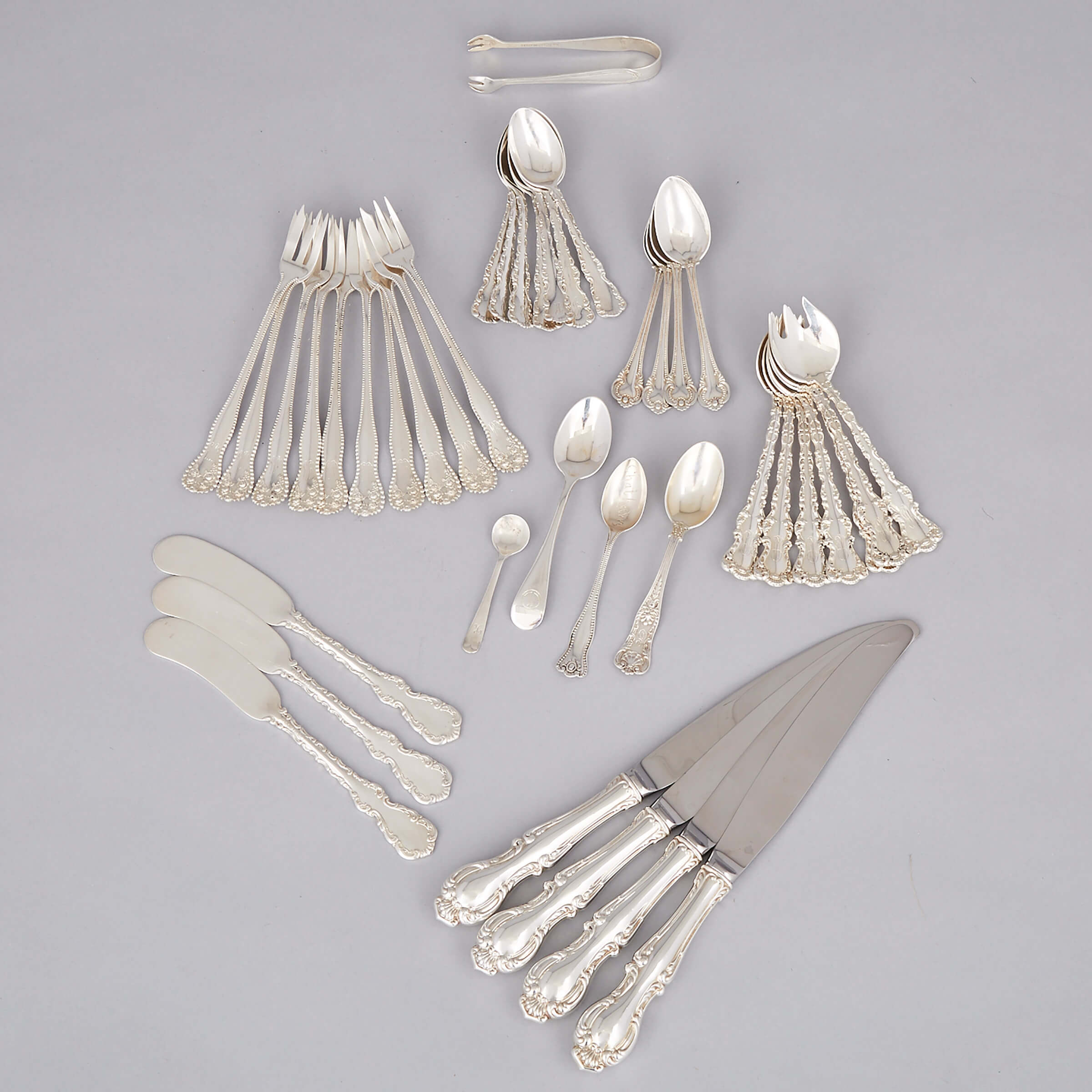 Group of Mainly North American Silver Flatware, 20th century