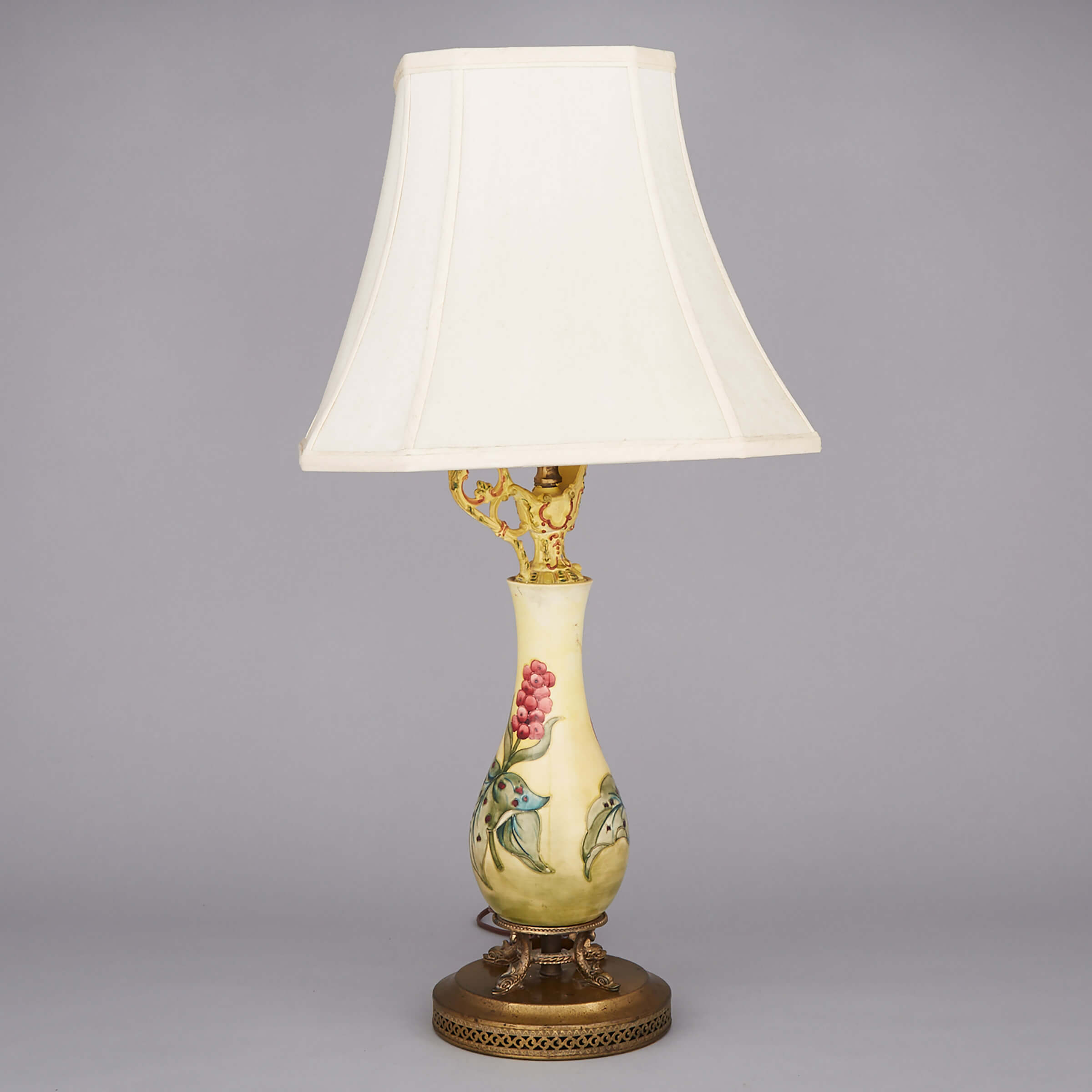 Moorcroft Arum Lily Table Lamp, c.1960