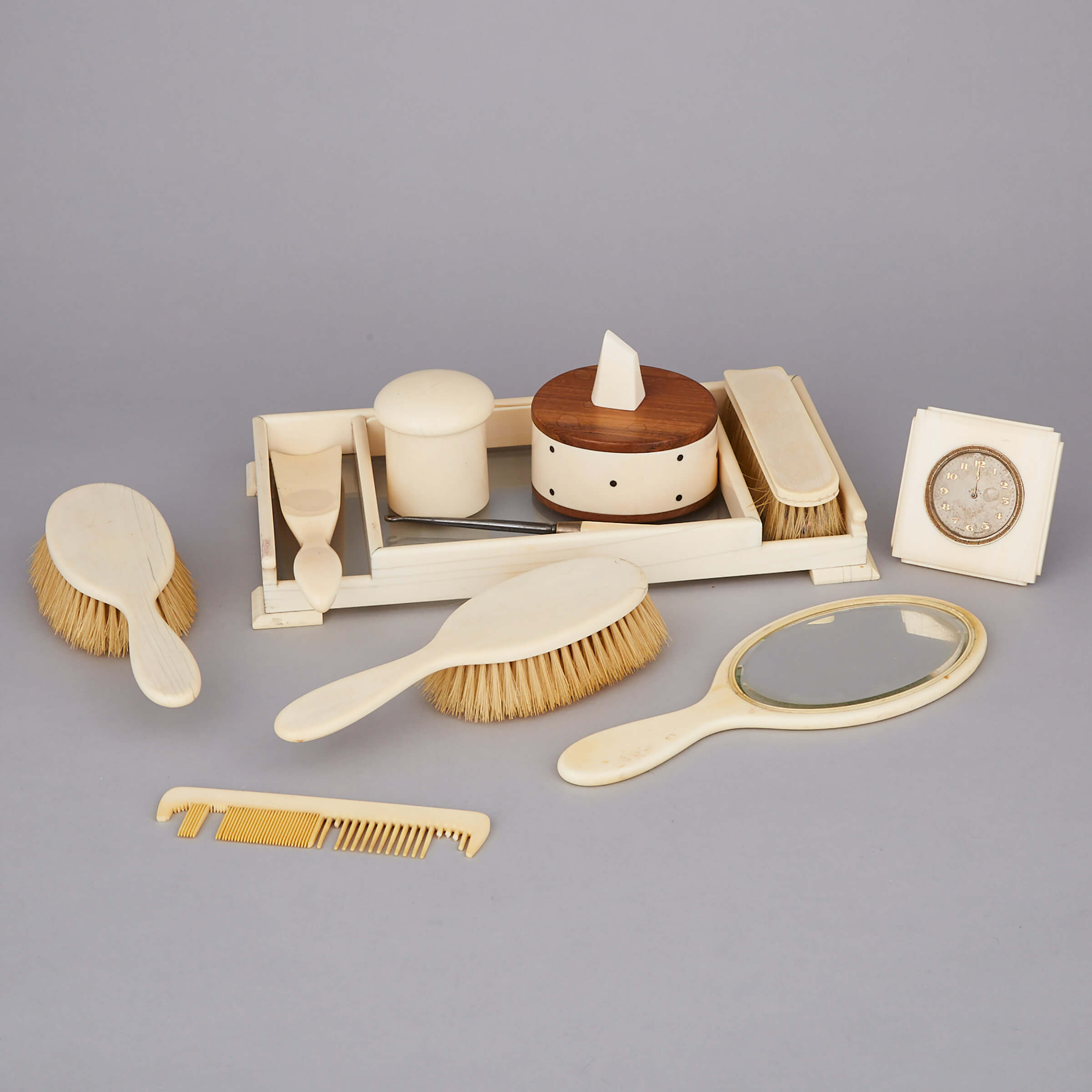 Art Deco Ivory Dresser Set, c.1920