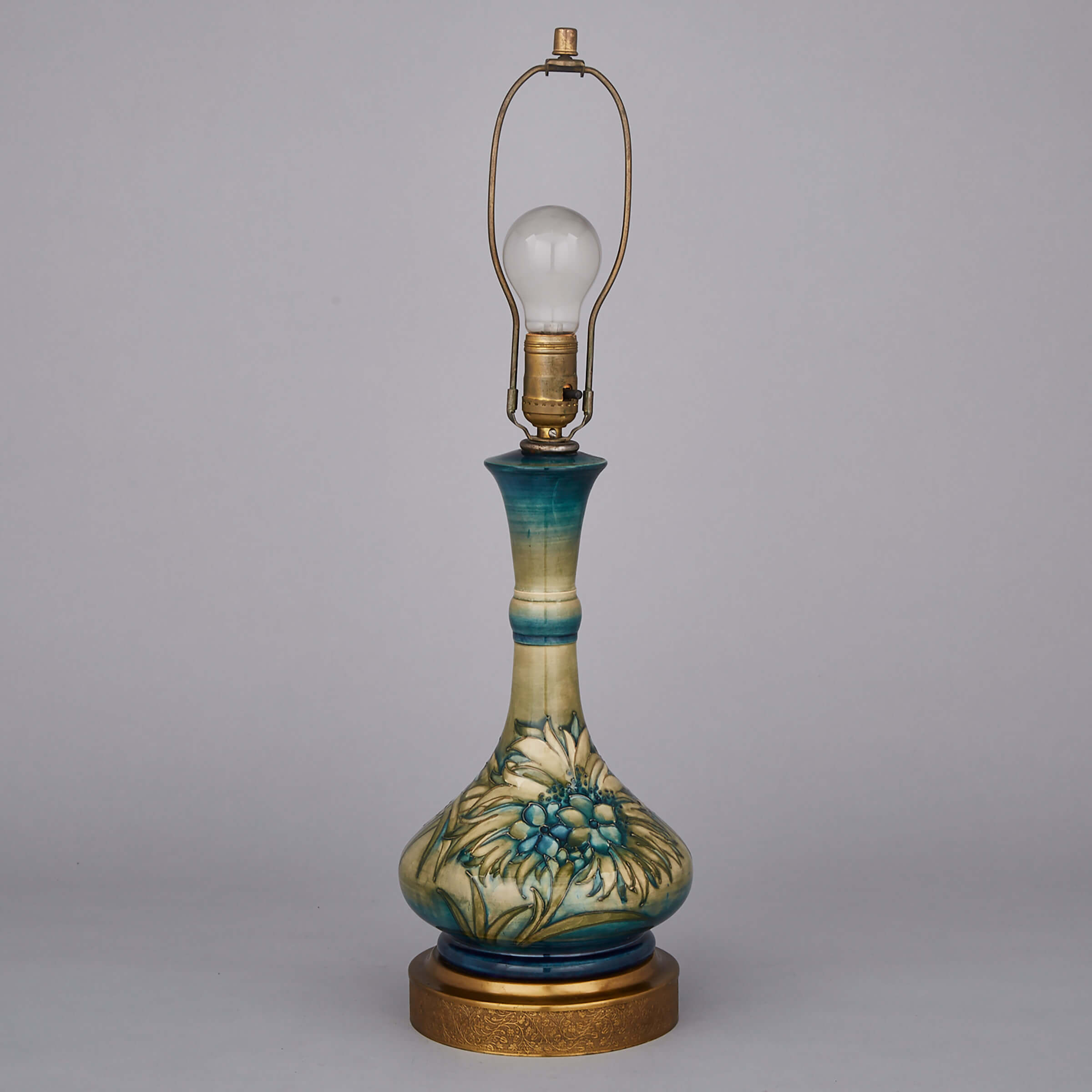 Moorcroft Cornflower Table Lamp, 1940s