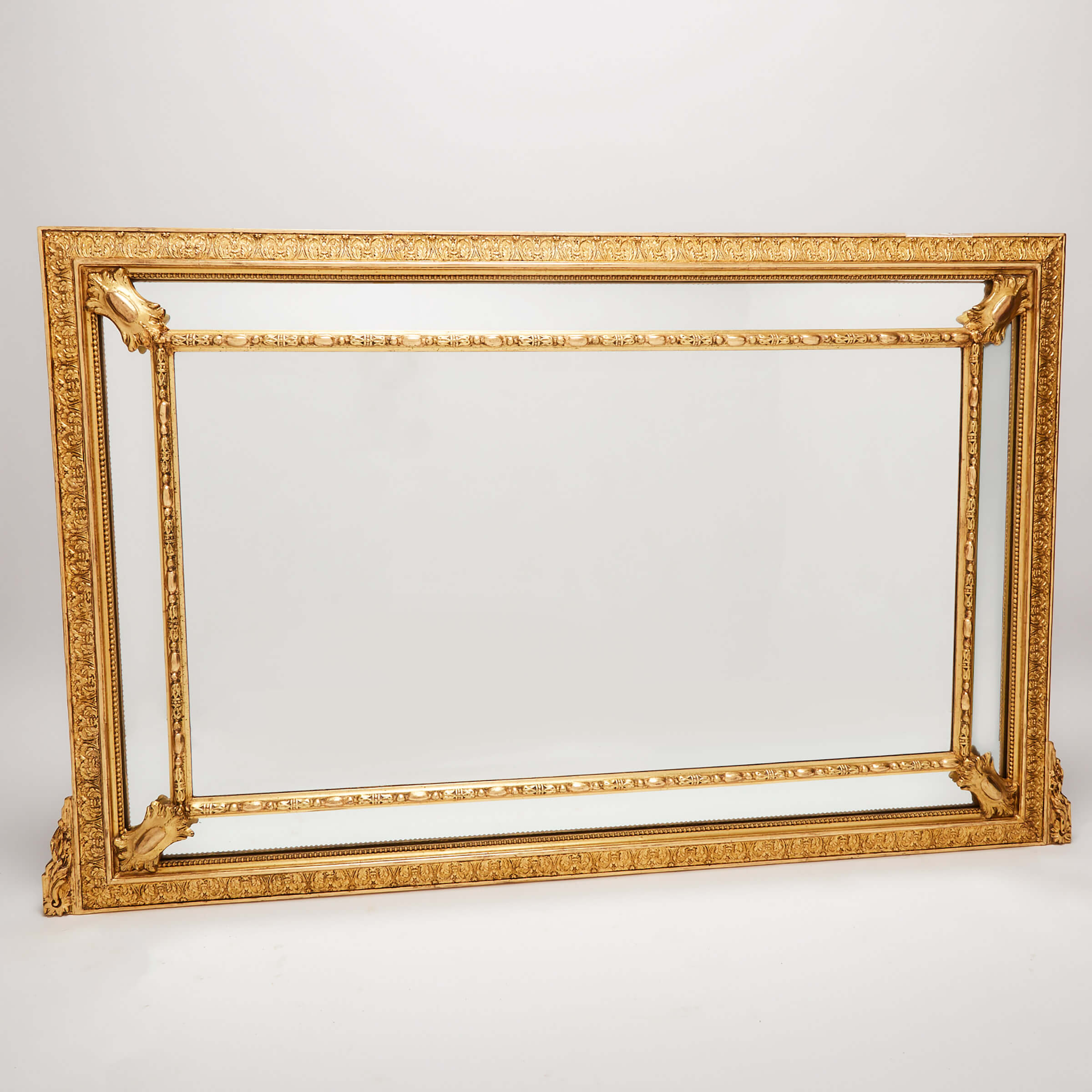 Giltwood Mirror Framed Overmantle Mirror, early 20th century